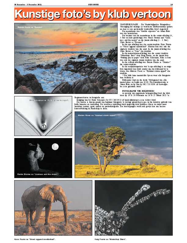 STER SOUTH 30 November – 3 December 2021 page 19