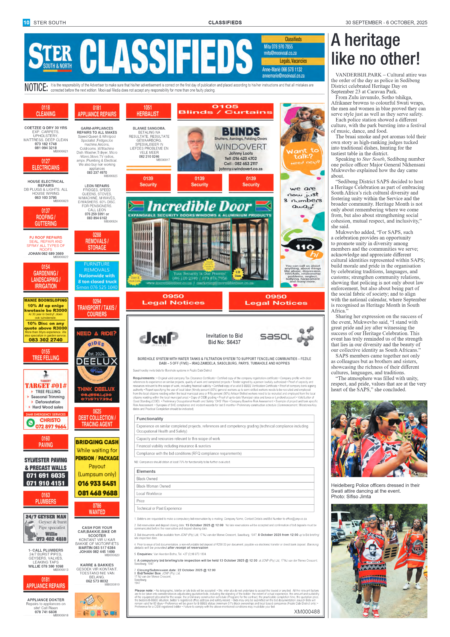 STER SOUTH 30 SEPTEMBER – 6 OCTOBER, 2025 page 10