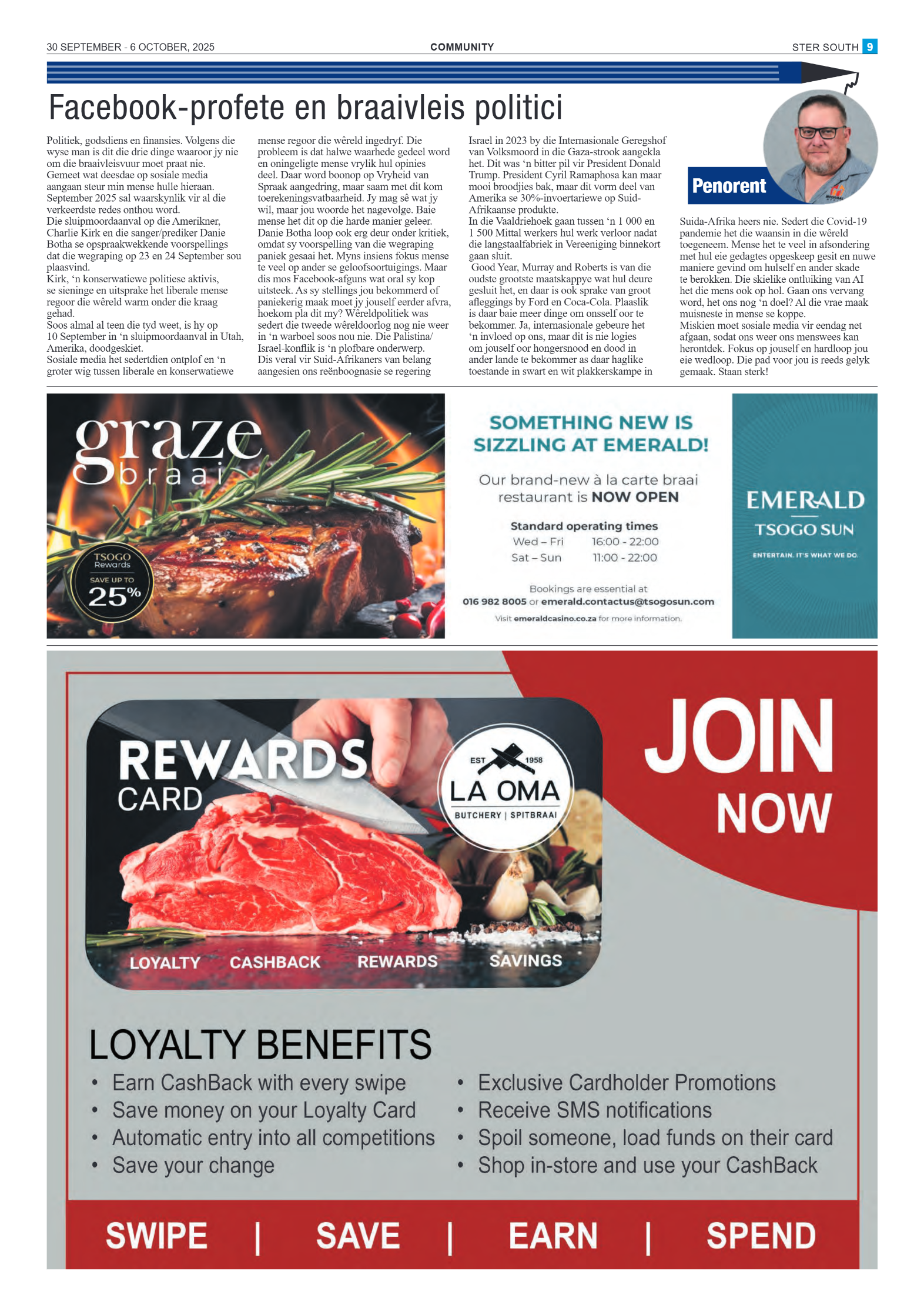 STER SOUTH 30 SEPTEMBER – 6 OCTOBER, 2025 page 9