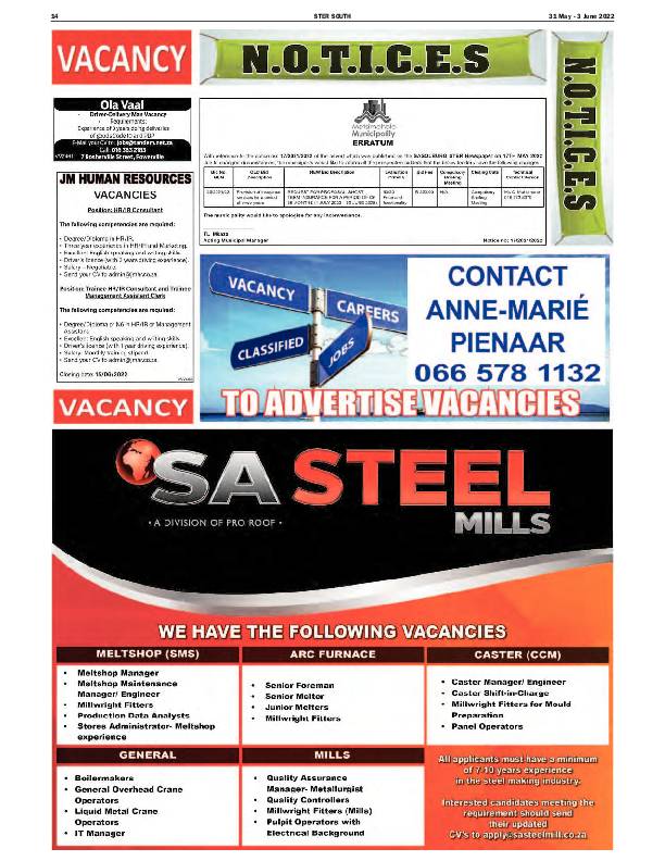 STER SOUTH 31 May – 3 June 2022 page 12