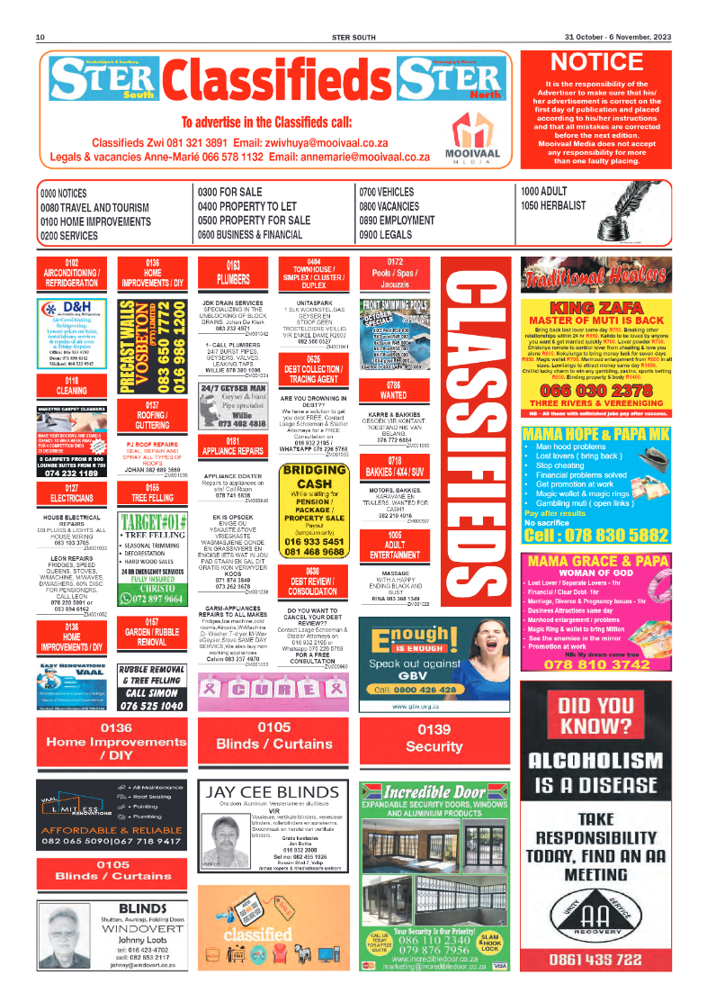 STER SOUTH 31 October – 6 November, 2023 page 10