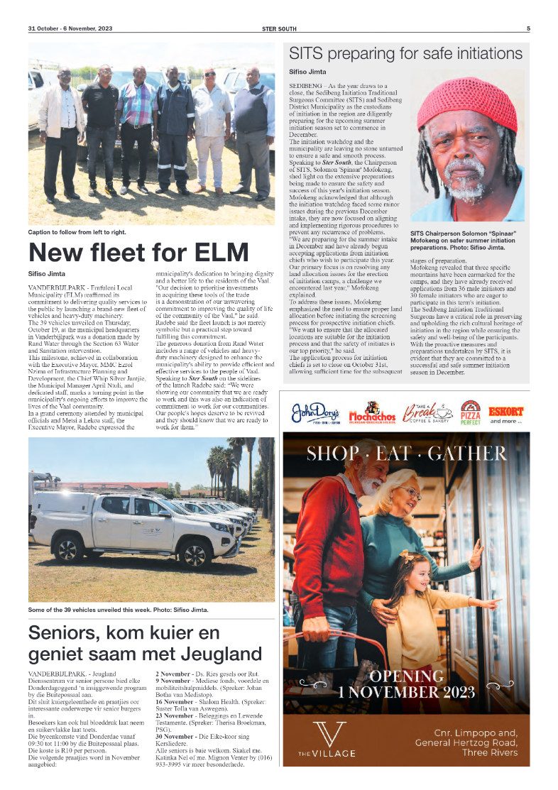 STER SOUTH 31 October – 6 November, 2023 page 5