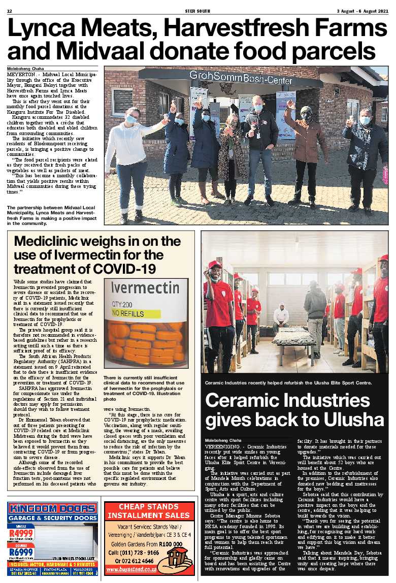 STER SOUTH 3 August – 6 August 2021 page 12