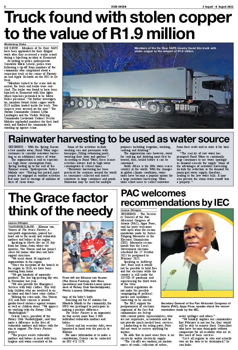 STER SOUTH 3 August – 6 August 2021 page 8