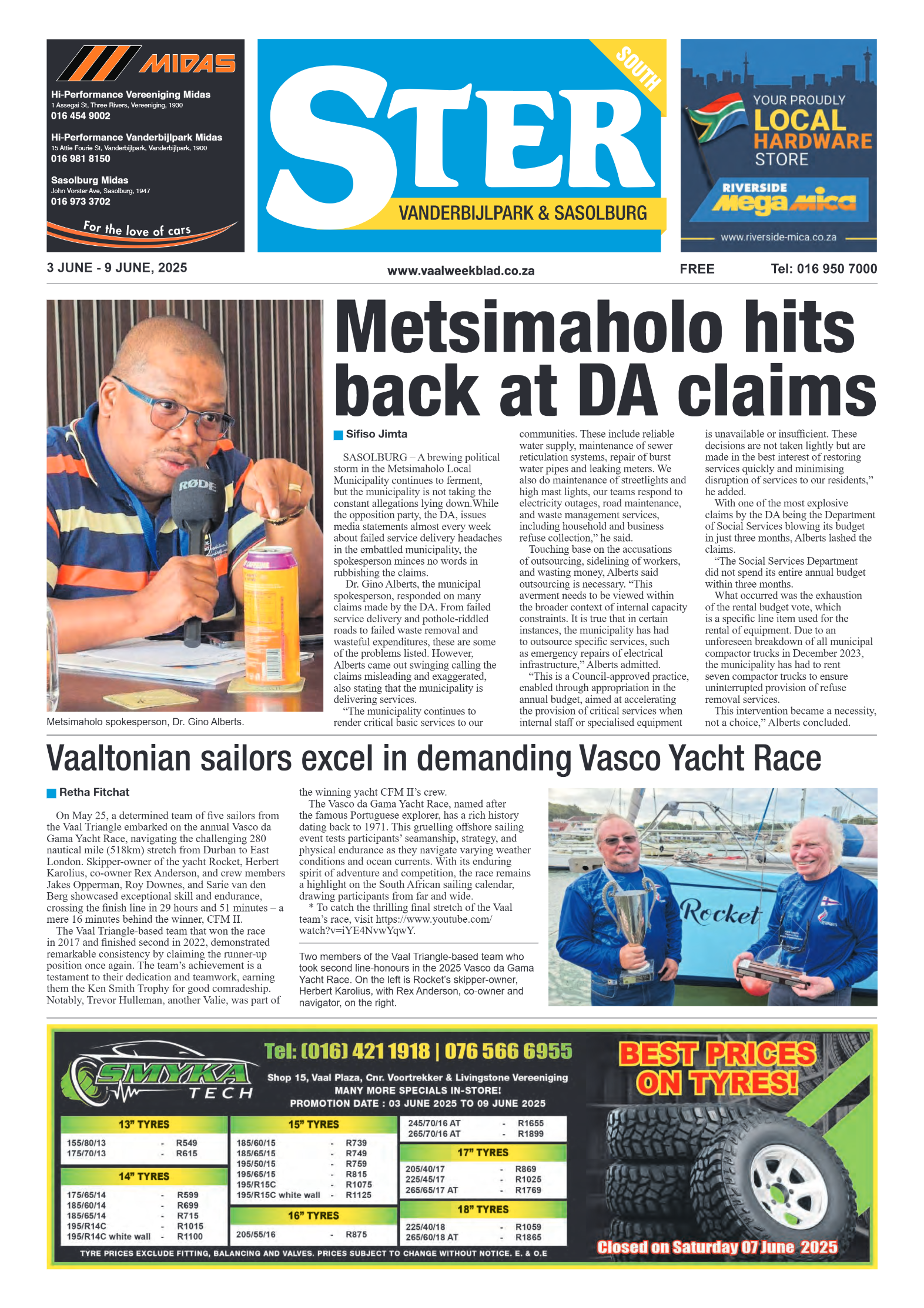 STER SOUTH 3 JUNE – 9 JUNE, 2025 page 1
