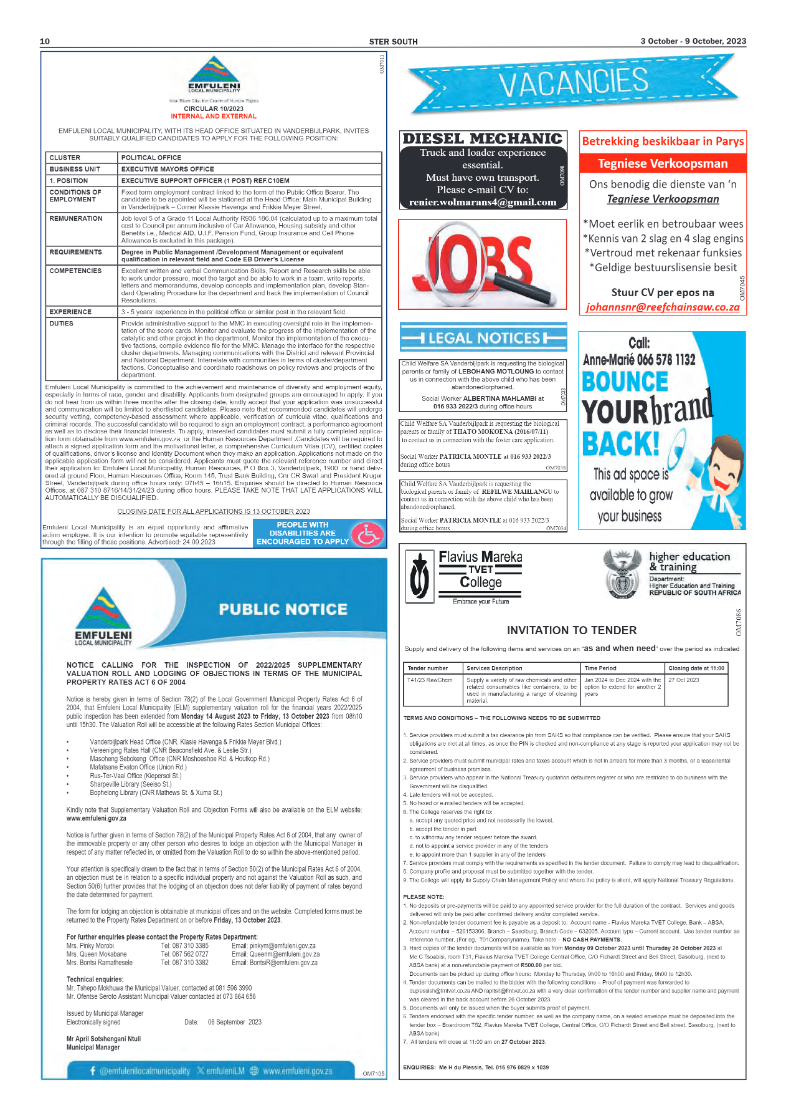 STER SOUTH 3 October – 9 October, 2023 page 10