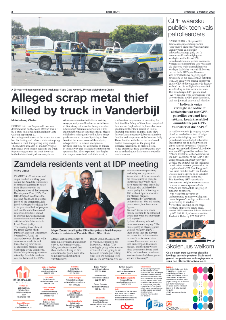 STER SOUTH 3 October – 9 October, 2023 page 2