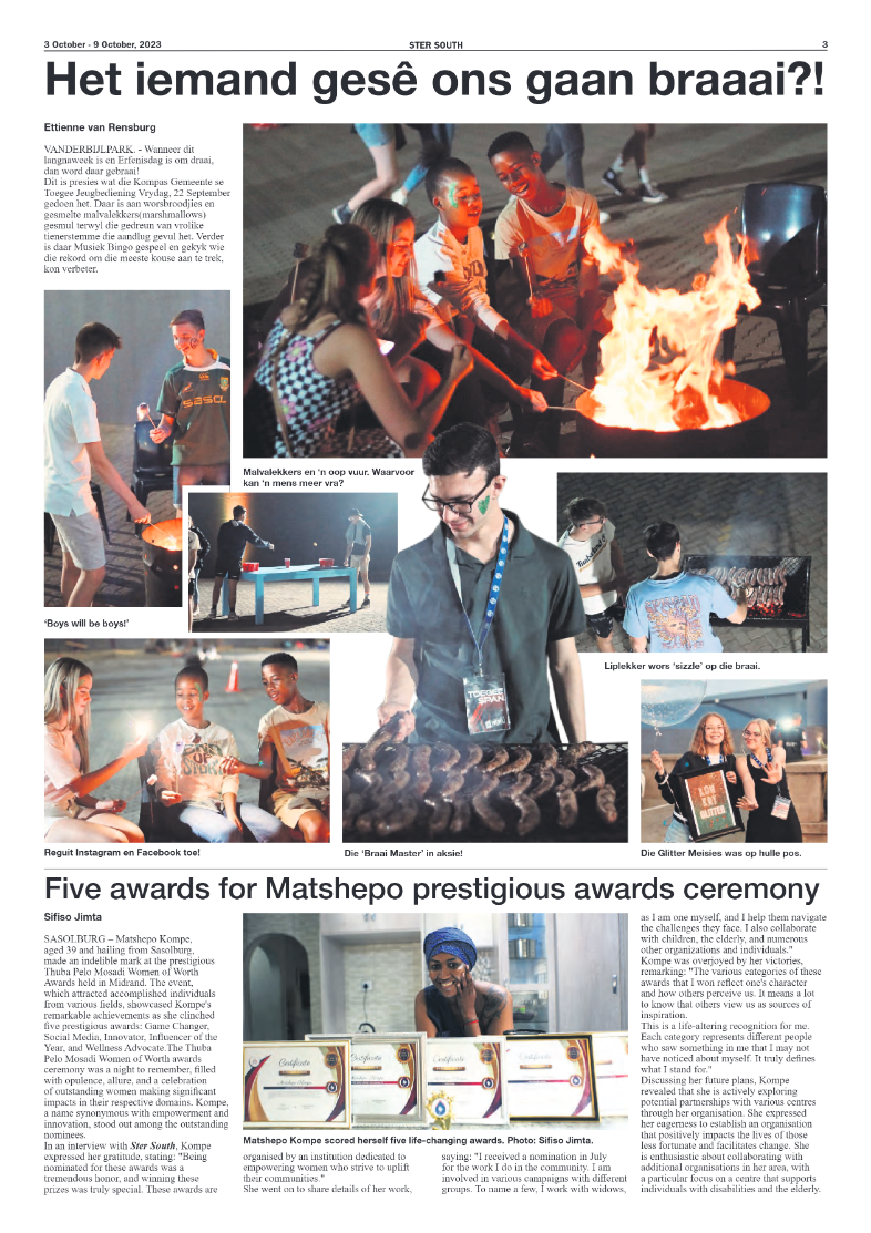 STER SOUTH 3 October – 9 October, 2023 page 3