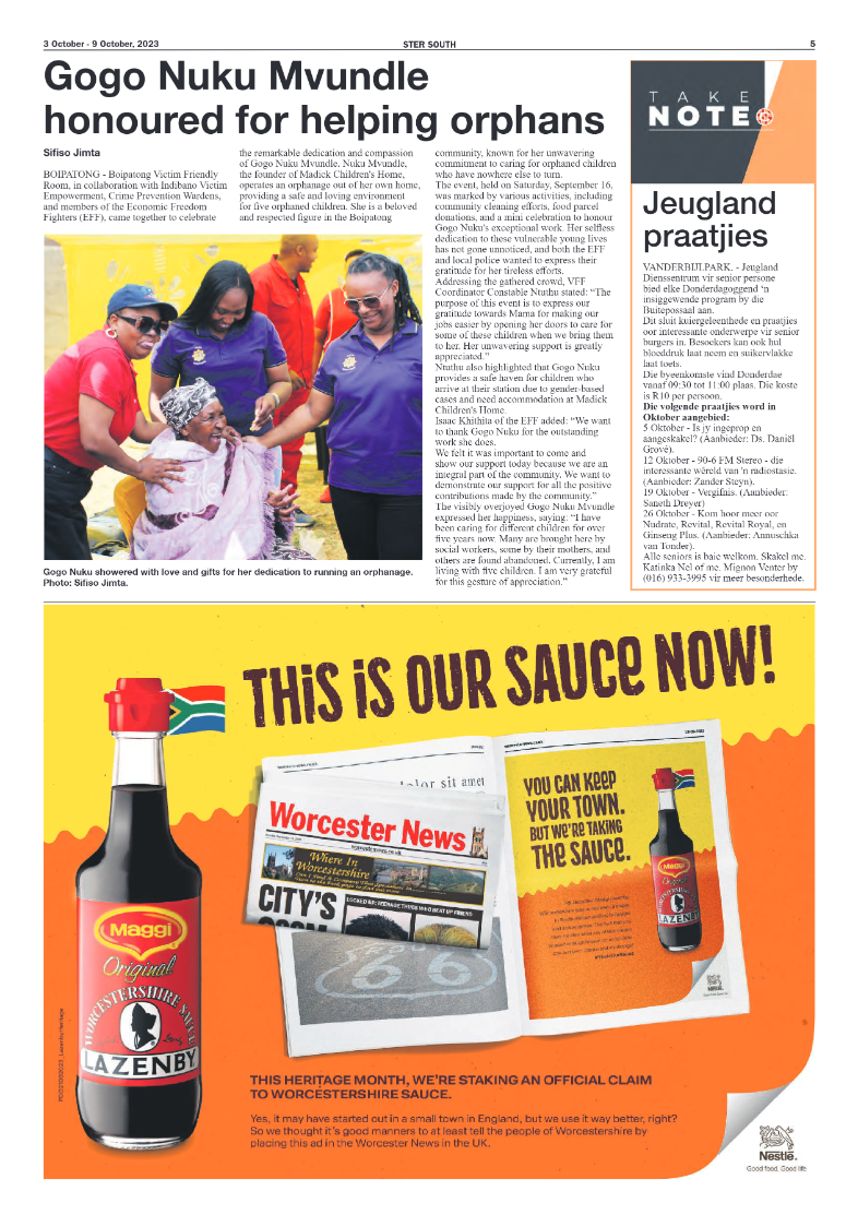 STER SOUTH 3 October – 9 October, 2023 page 5