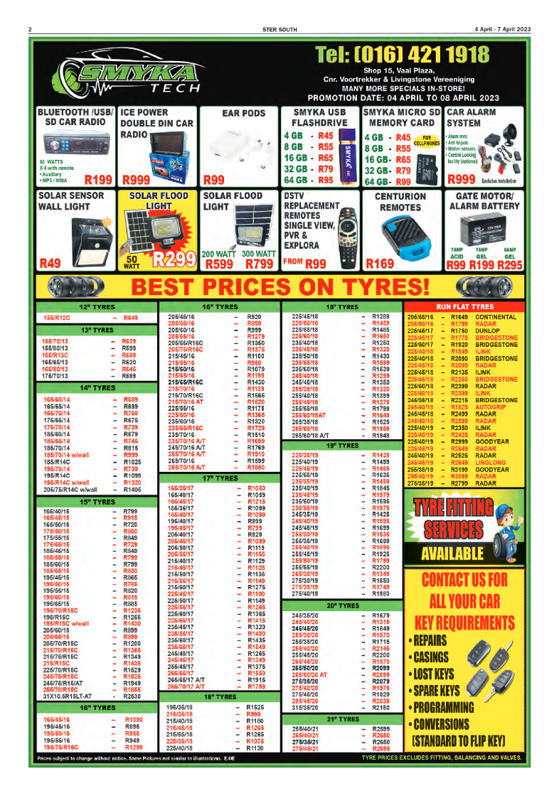 STER SOUTH 4 April – 7 April 2023 page 2