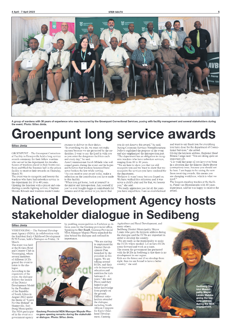 STER SOUTH 4 April – 7 April 2023 page 5
