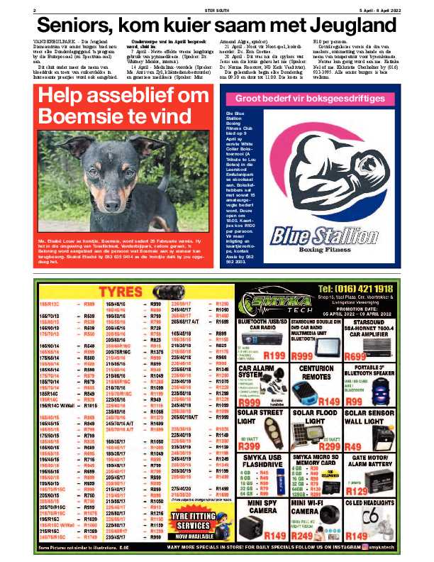 STER SOUTH 5 April – 8 April 2022 page 2