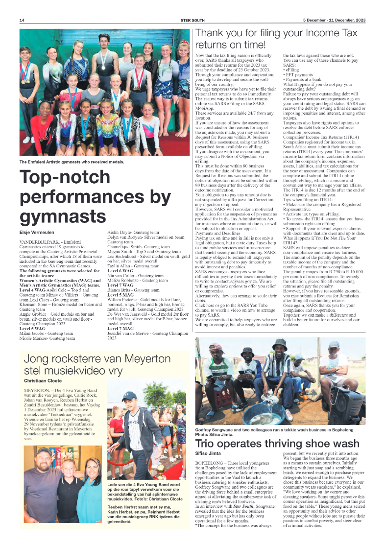 STER SOUTH 5 December – 11 December, 2023 page 14