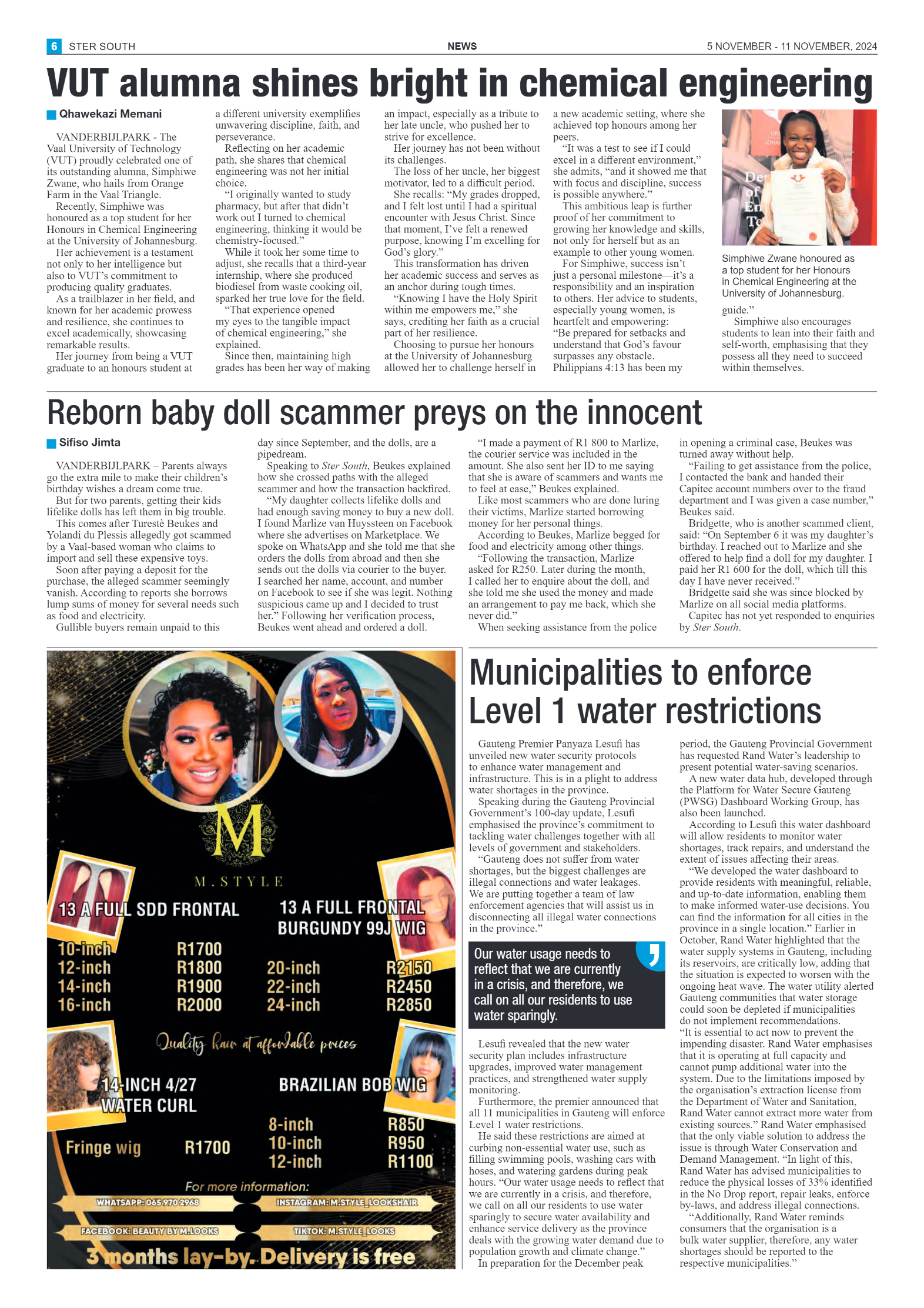 STER SOUTH 5 NOVEMBER – 11 NOVEMBER, 2024 page 6