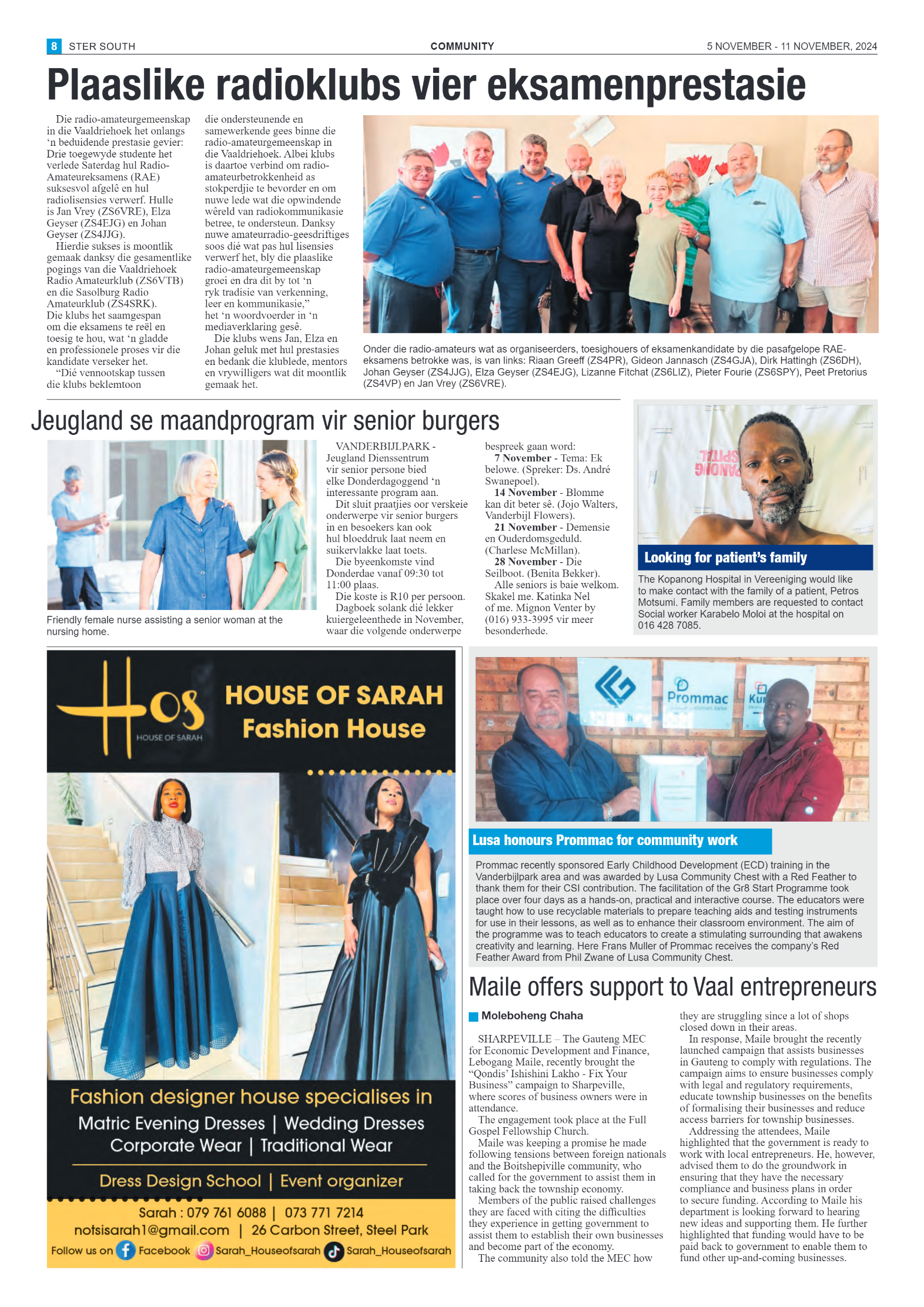 STER SOUTH 5 NOVEMBER – 11 NOVEMBER, 2024 page 8