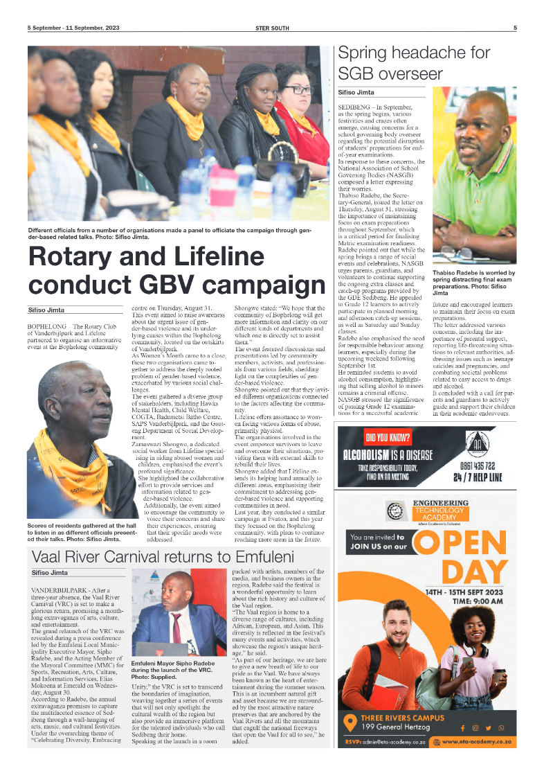 STER SOUTH 5 September – 11 September, 2023 page 5
