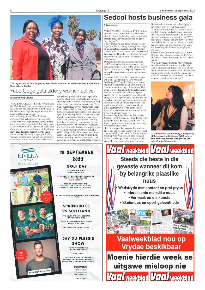 STER SOUTH 5 September – 11 September, 2023 page 6