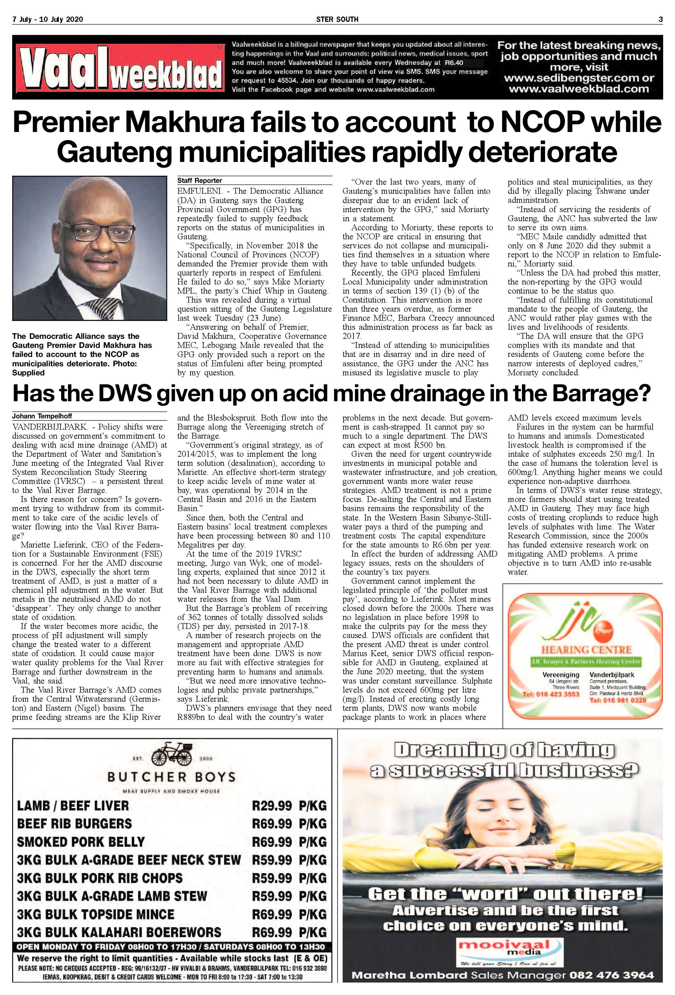 SOUTH STER 7 JULY – 10 JULY 2020 page 3