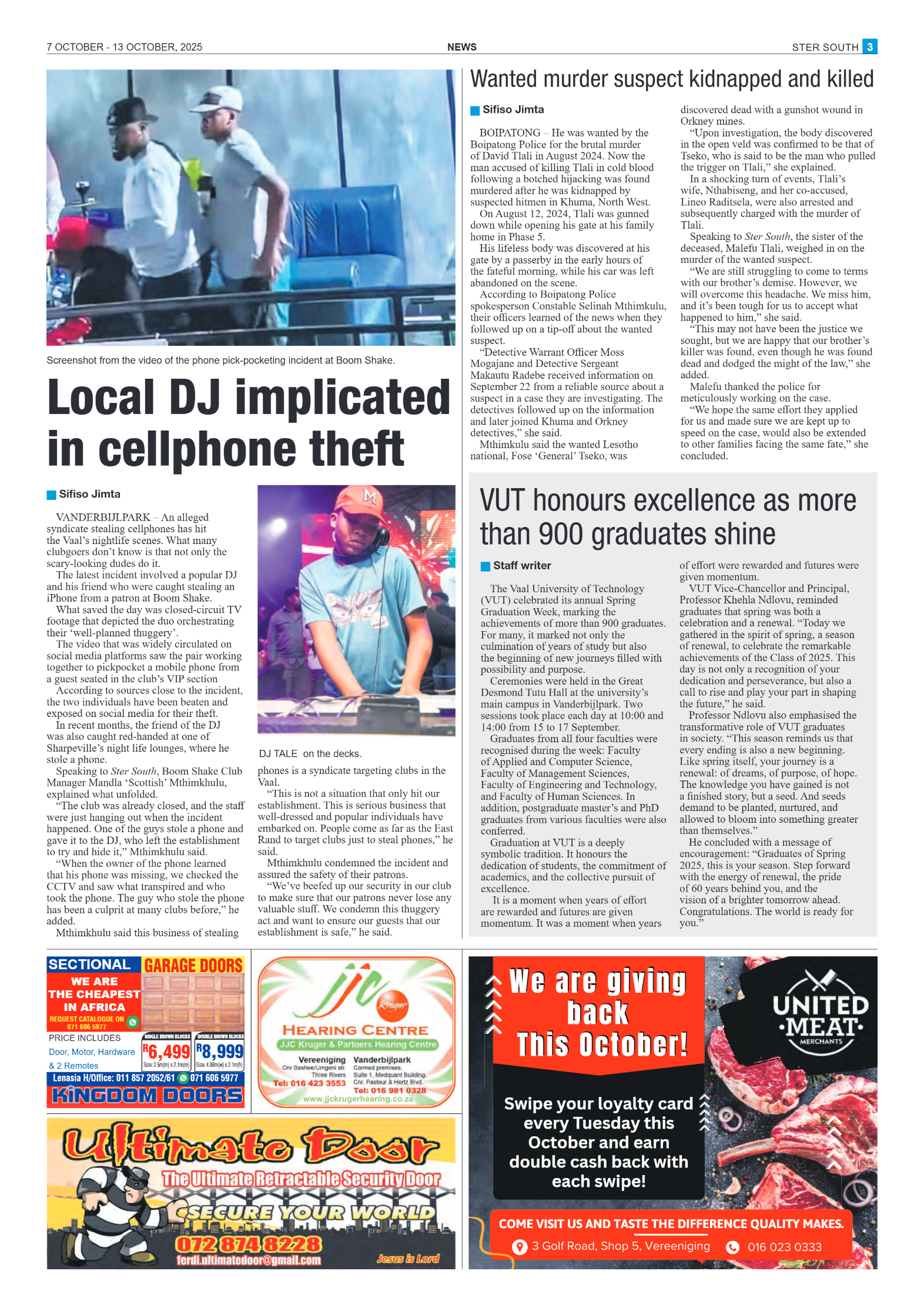 STER SOUTH 7 OCTOBER – 13 OCTOBER, 2025 page 3