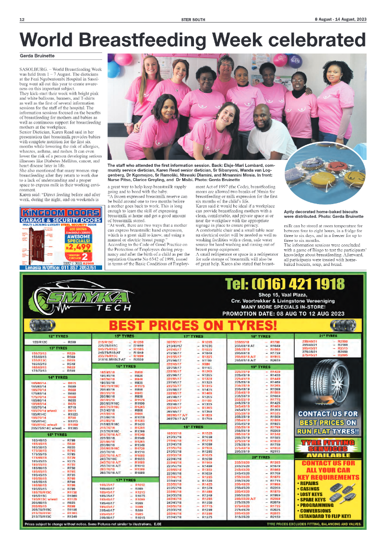 STER SOUTH 8 August – 14 August, 2023 page 12