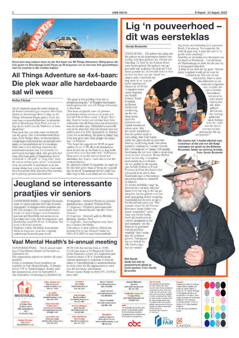 STER SOUTH 8 August – 14 August, 2023 page 2