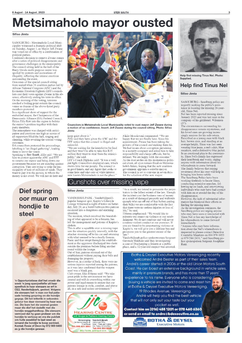 STER SOUTH 8 August – 14 August, 2023 page 3
