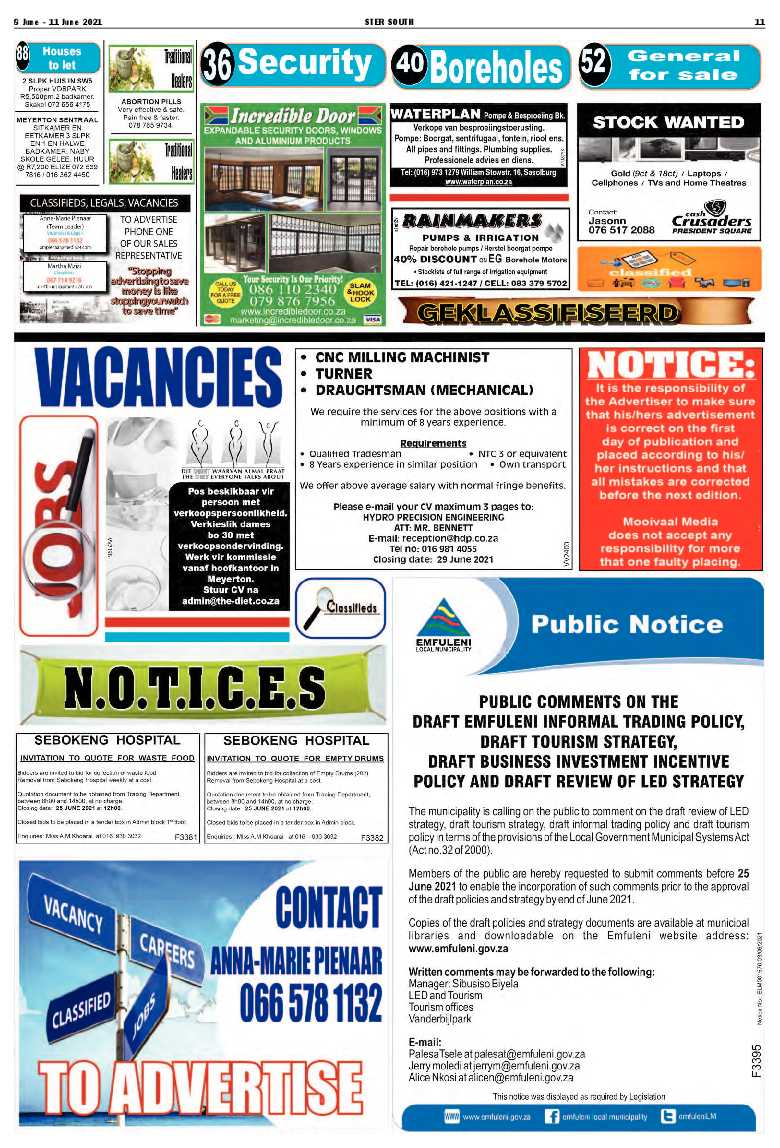 STER SOUTH 8 June – 11 June 2021 page 11