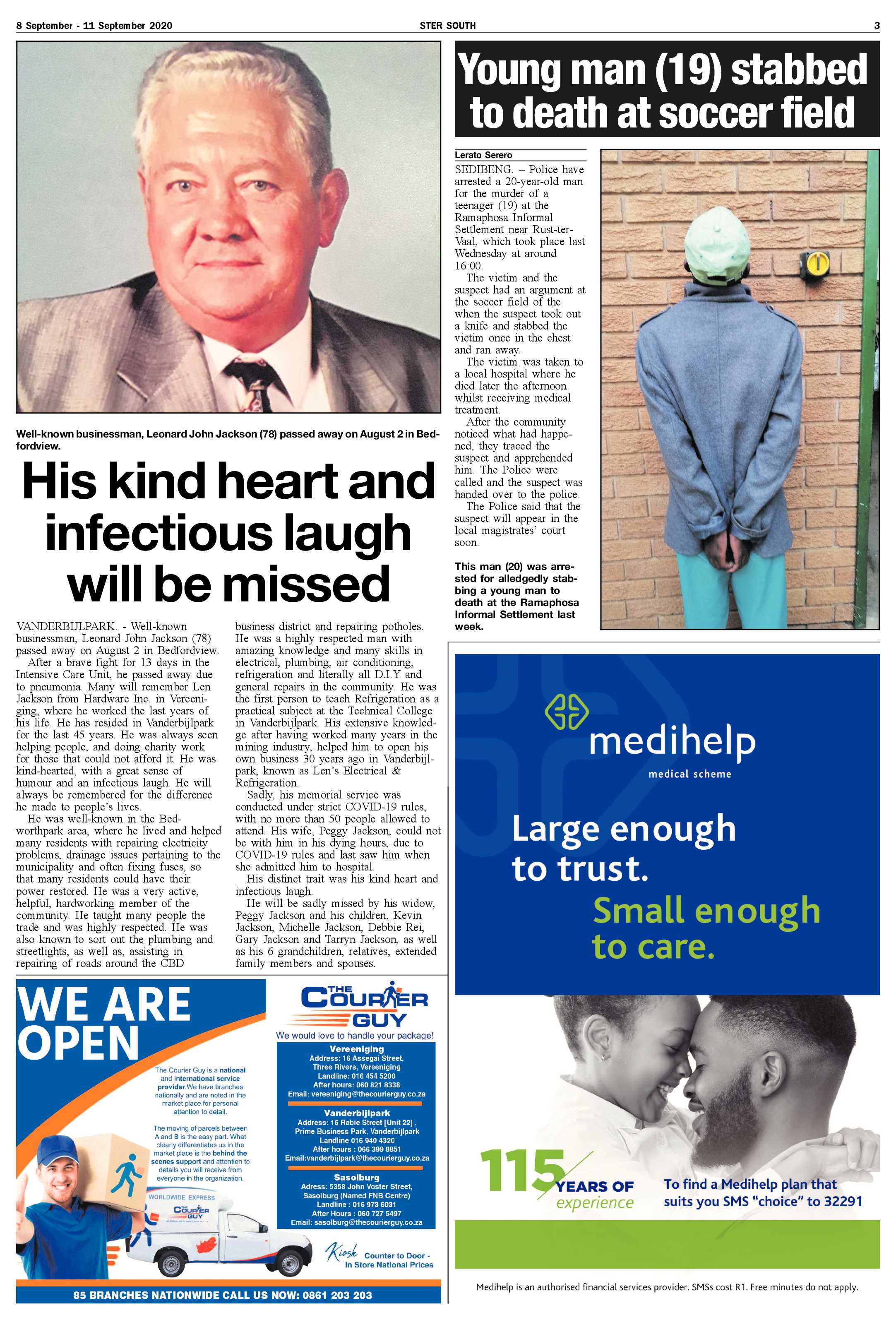 STER SOUTH 8 September – 11 September 2020 page 3