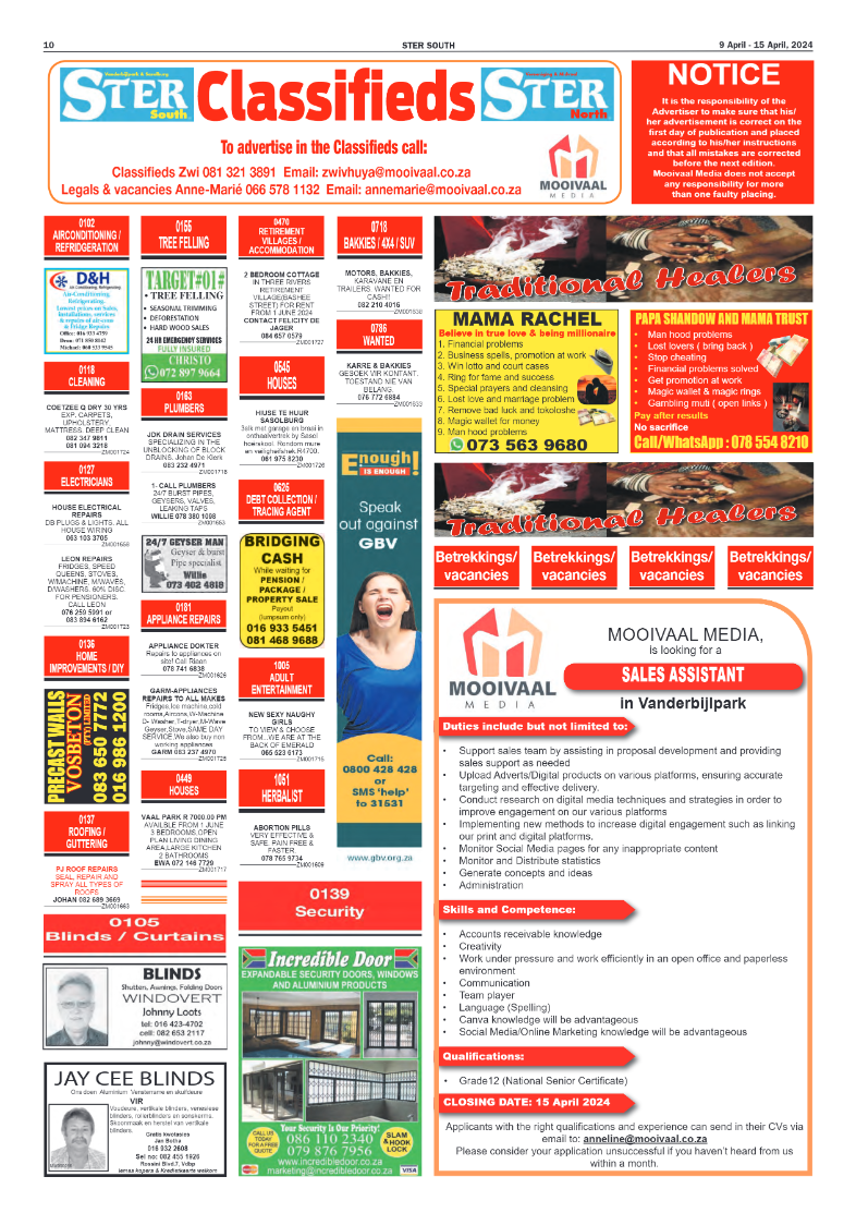 STER SOUTH 9 April – 15 April, 2024 page 10
