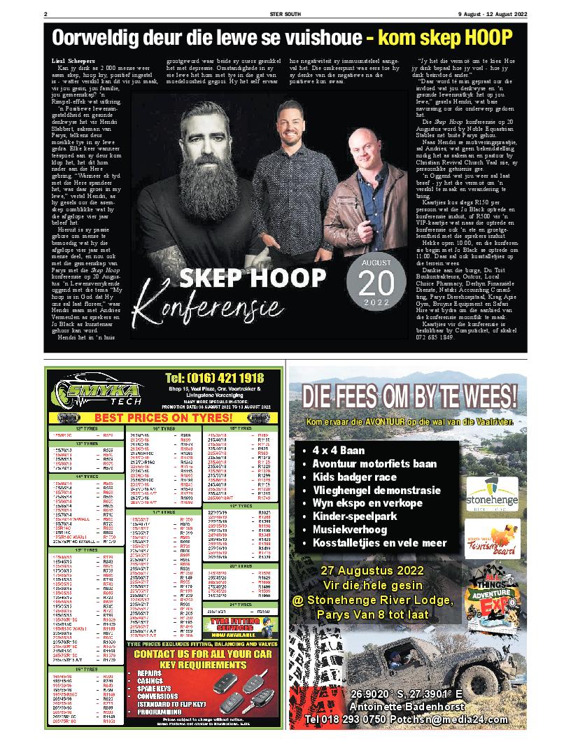 STER SOUTH 9 August – 12 August 2022 page 2