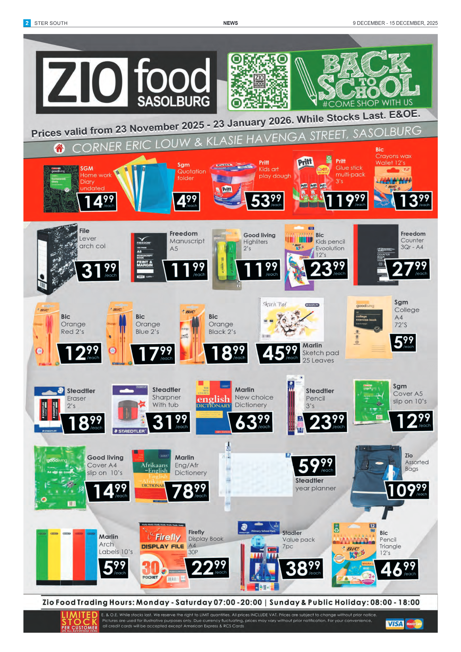 STER SOUTH 9 DECEMBER – 15 DECEMBER, 2025 page 2