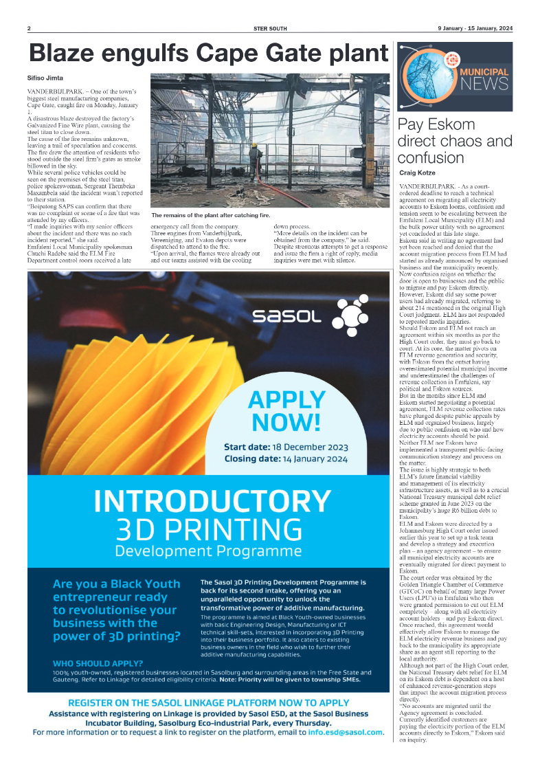 STER SOUTH 9 January – 15 January, 2024 page 2