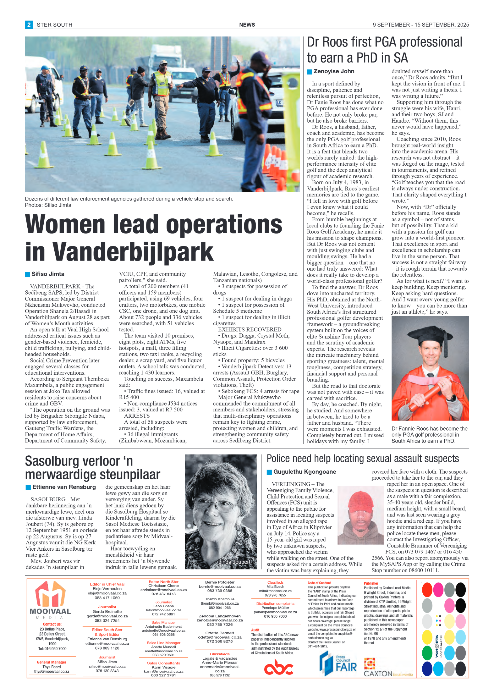 STER SOUTH 9 SEPTEMBER – 15 SEPTEMBER, 2025 page 2