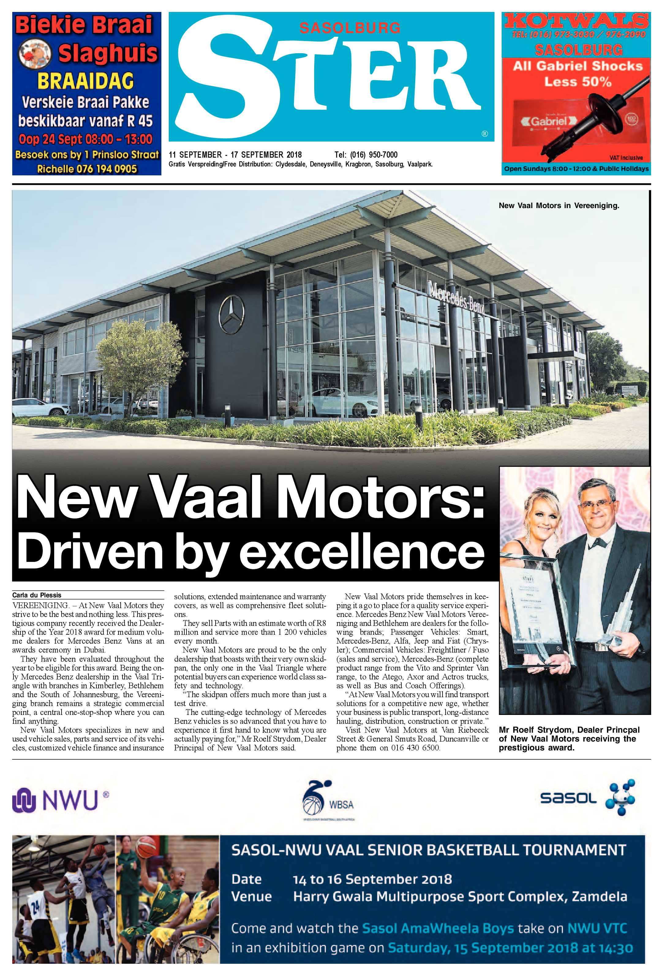 Sasolburg 11 – 17 September 2018 page 1