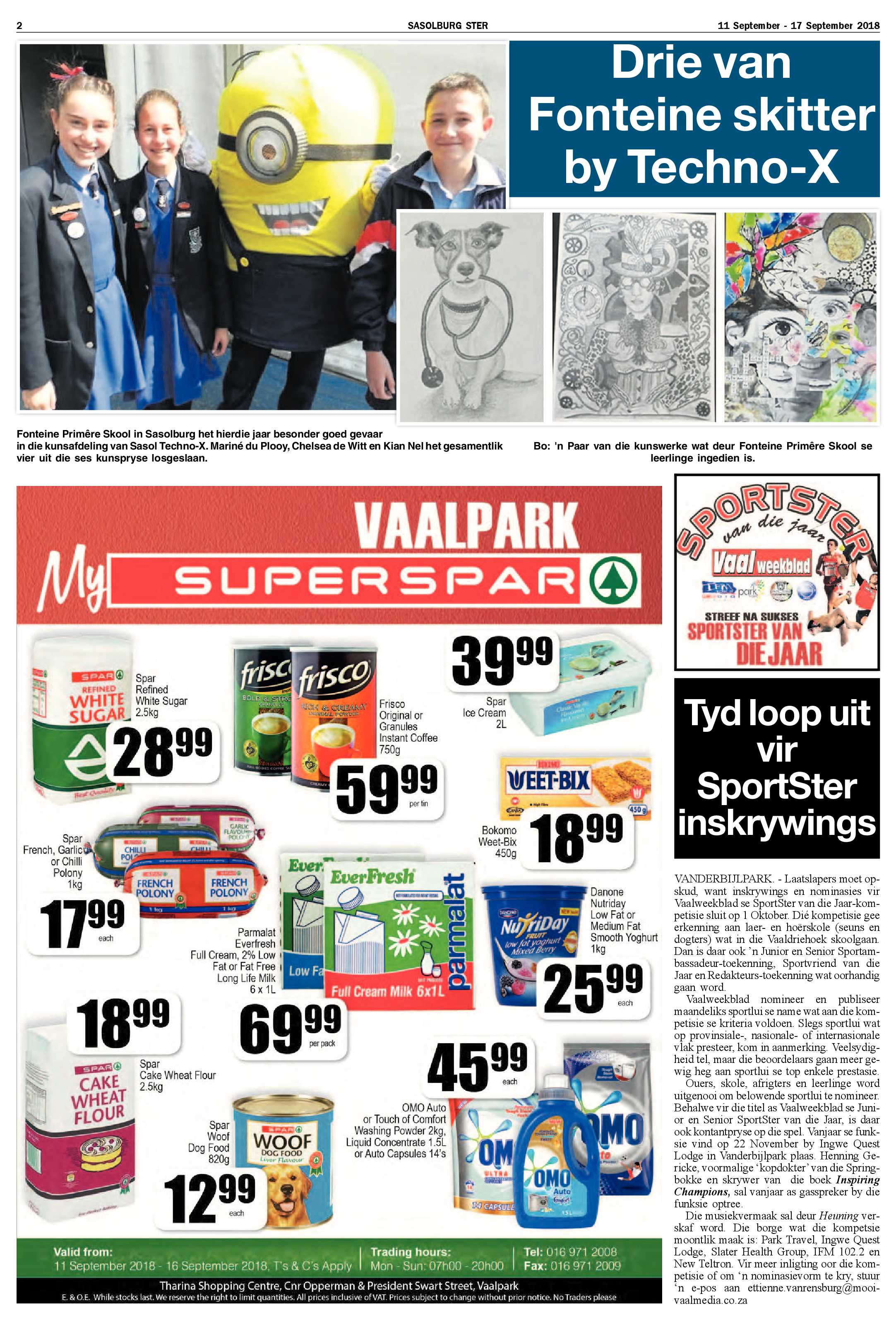 Sasolburg 11 – 17 September 2018 page 2