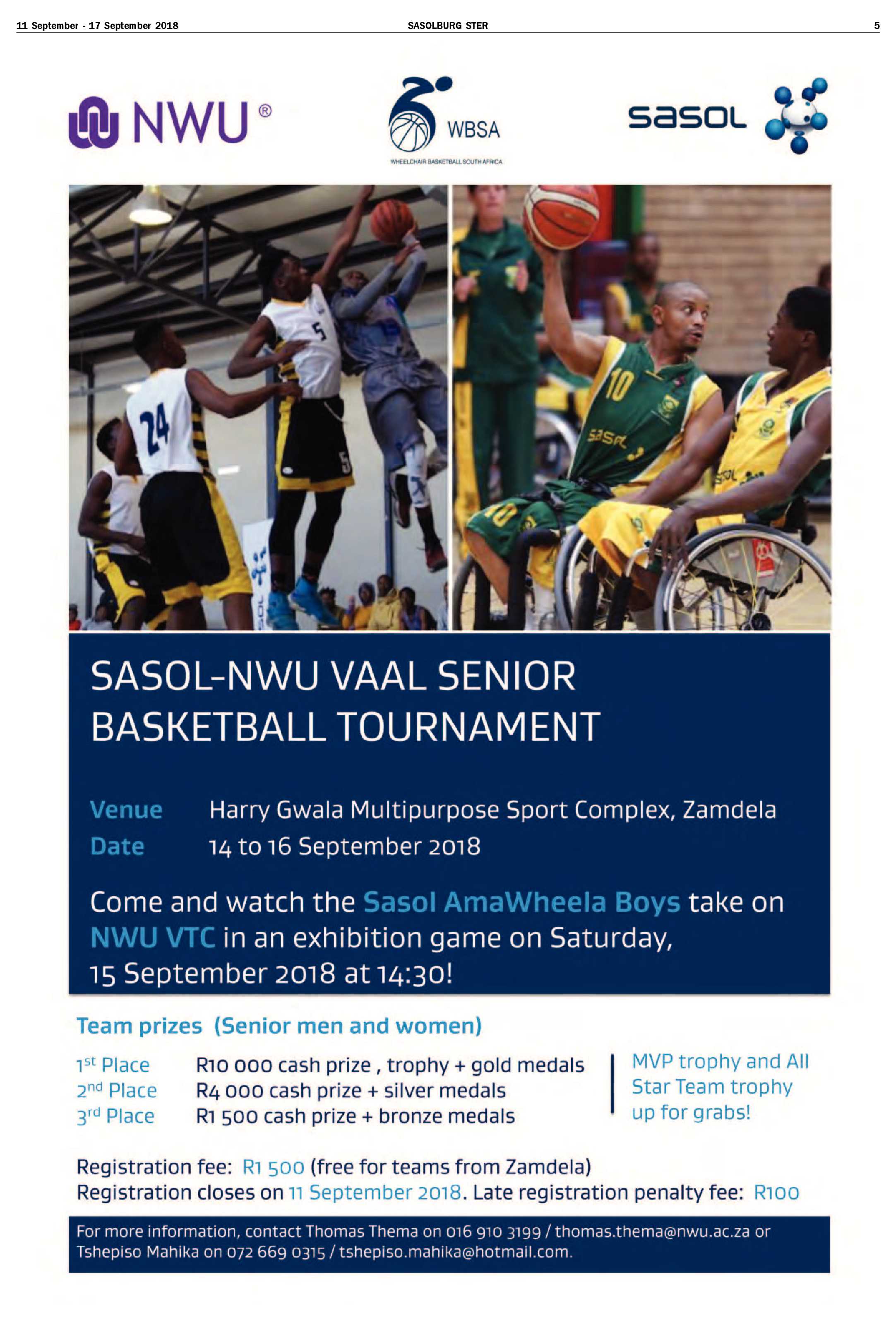 Sasolburg 11 – 17 September 2018 page 5