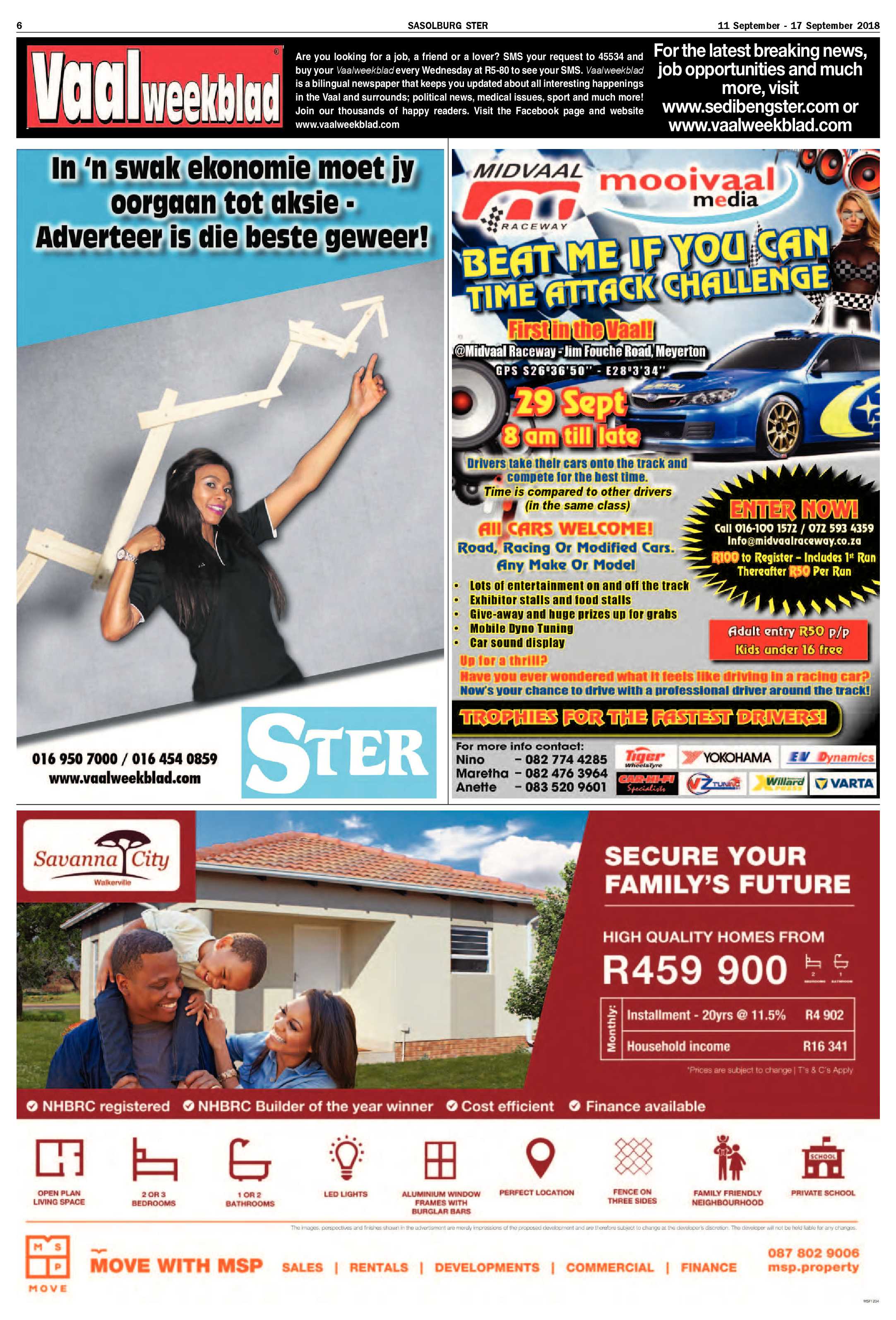 Sasolburg 11 – 17 September 2018 page 6