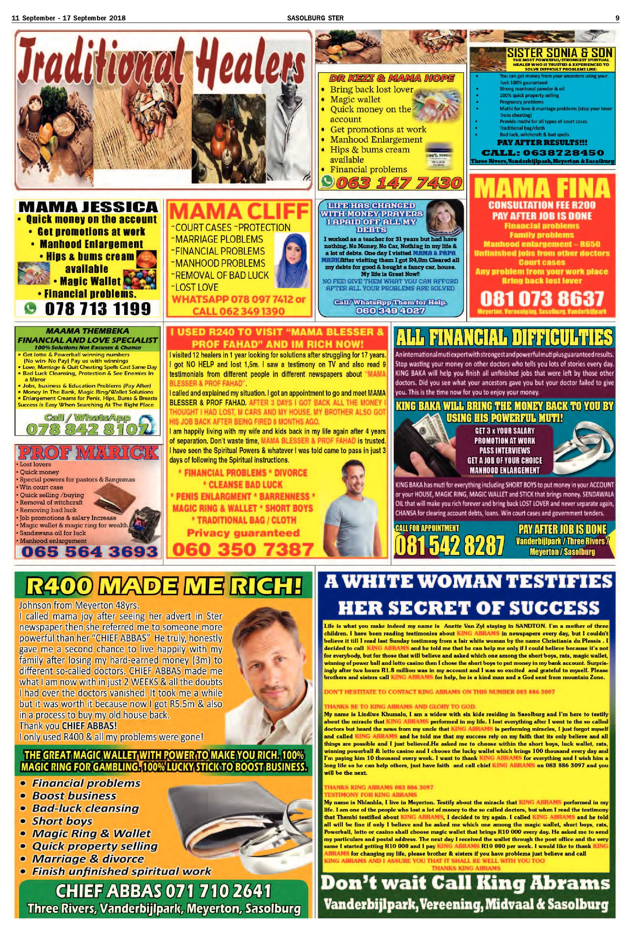 Sasolburg 11 – 17 September 2018 page 9