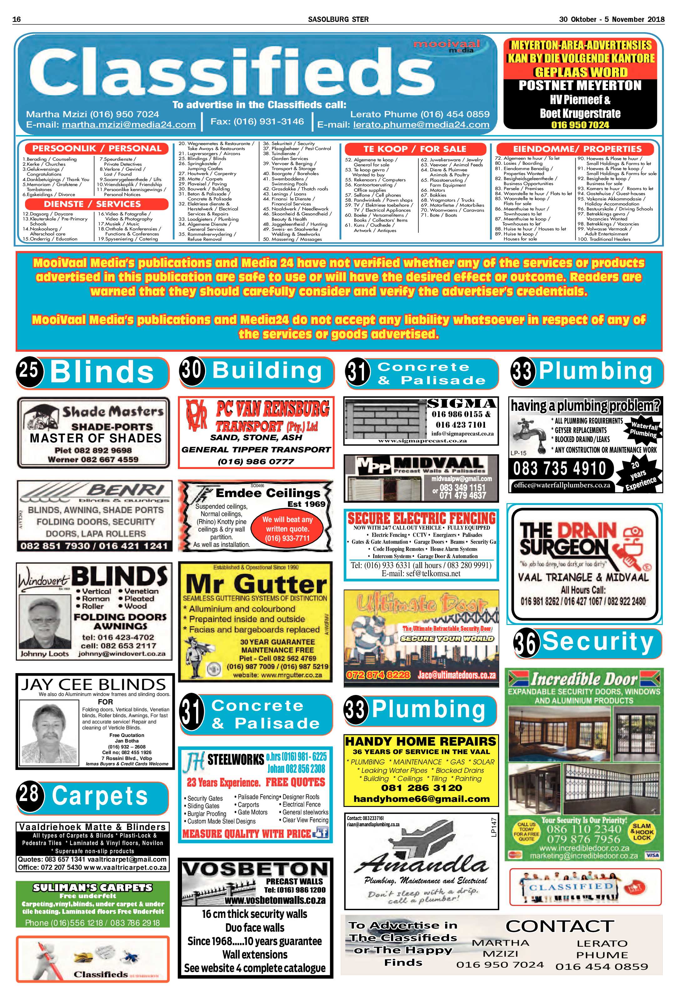 Sasolburg 30 Oktober – 5 November 2018 page 16