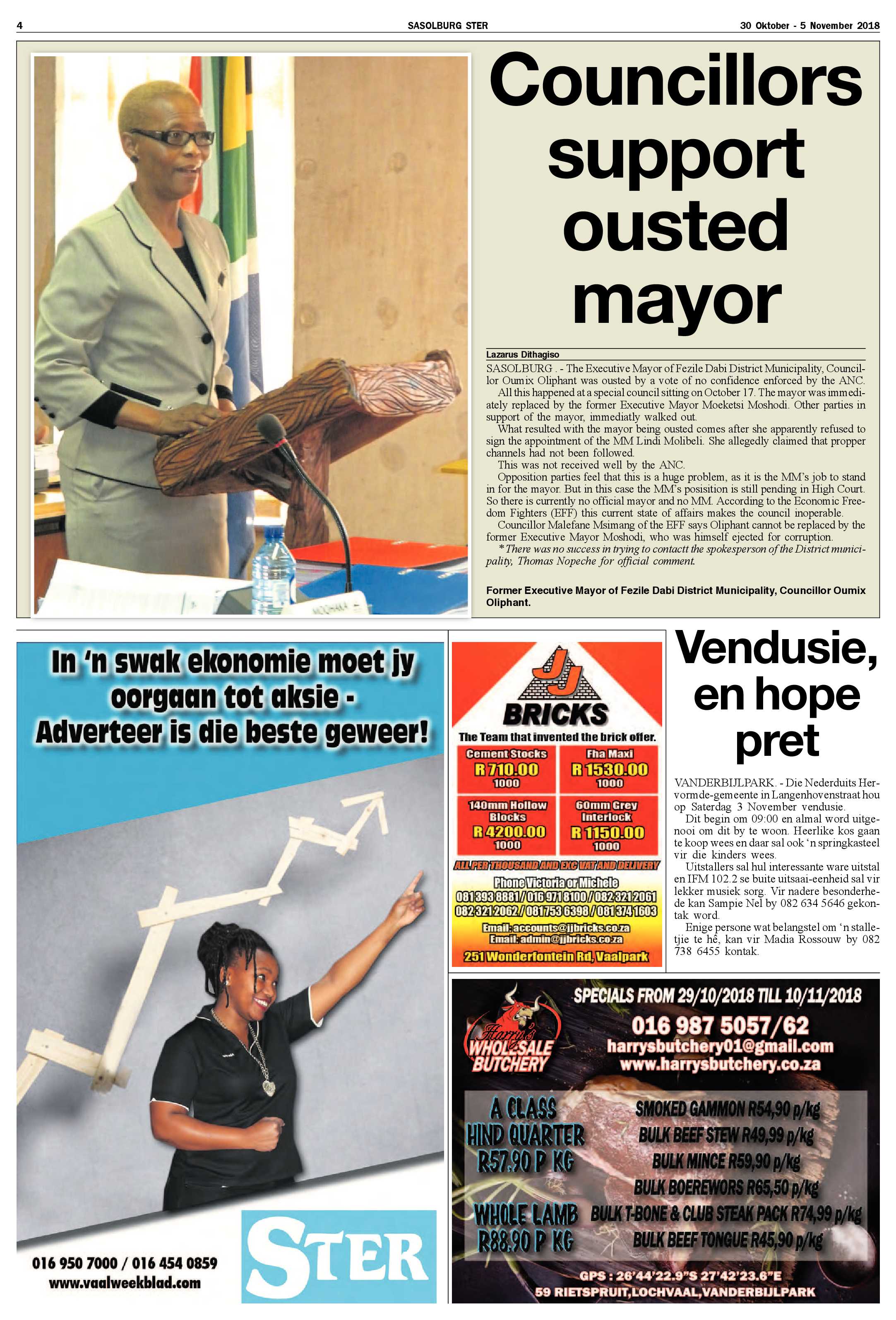 Sasolburg 30 Oktober – 5 November 2018 page 4
