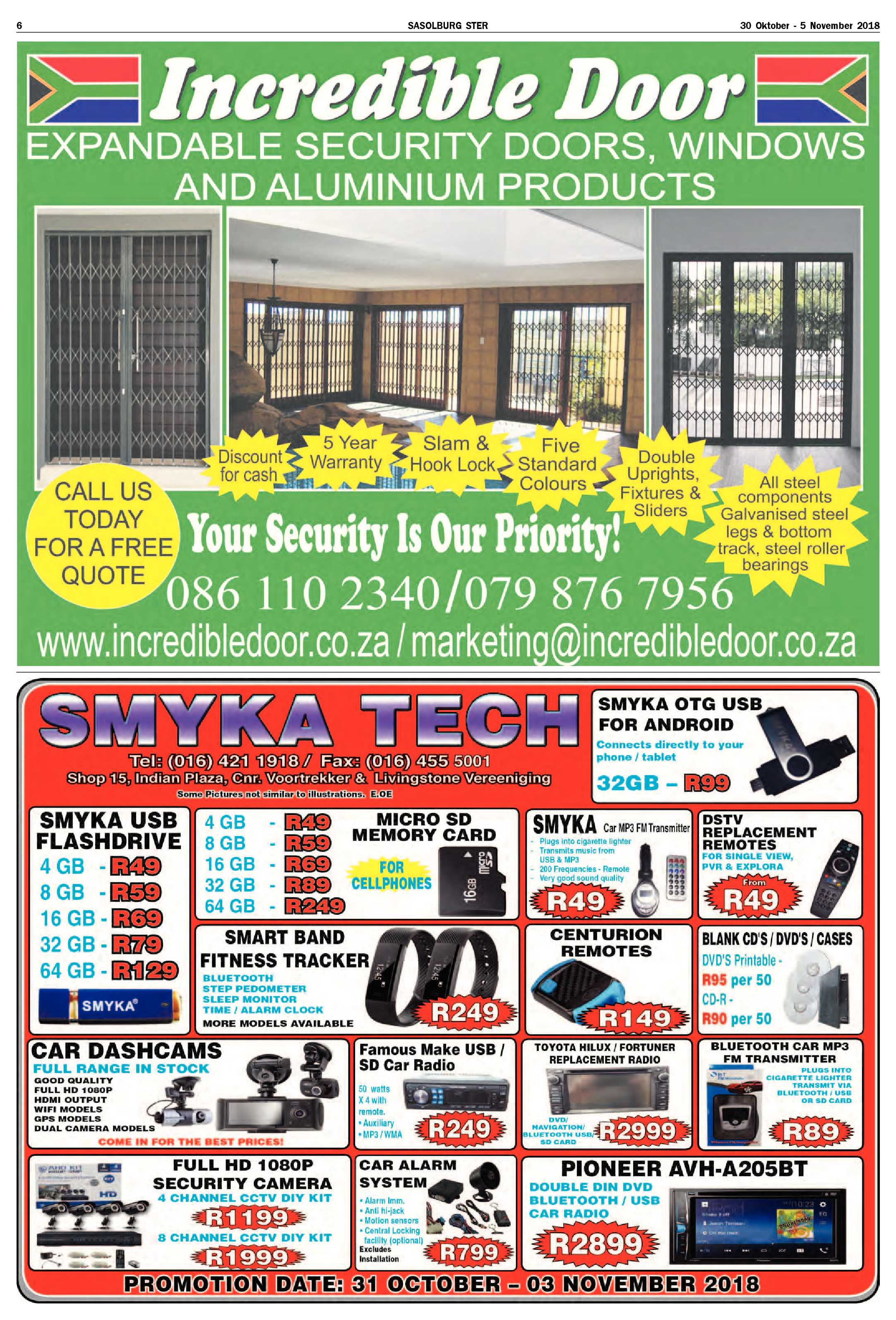 Sasolburg 30 Oktober – 5 November 2018 page 6