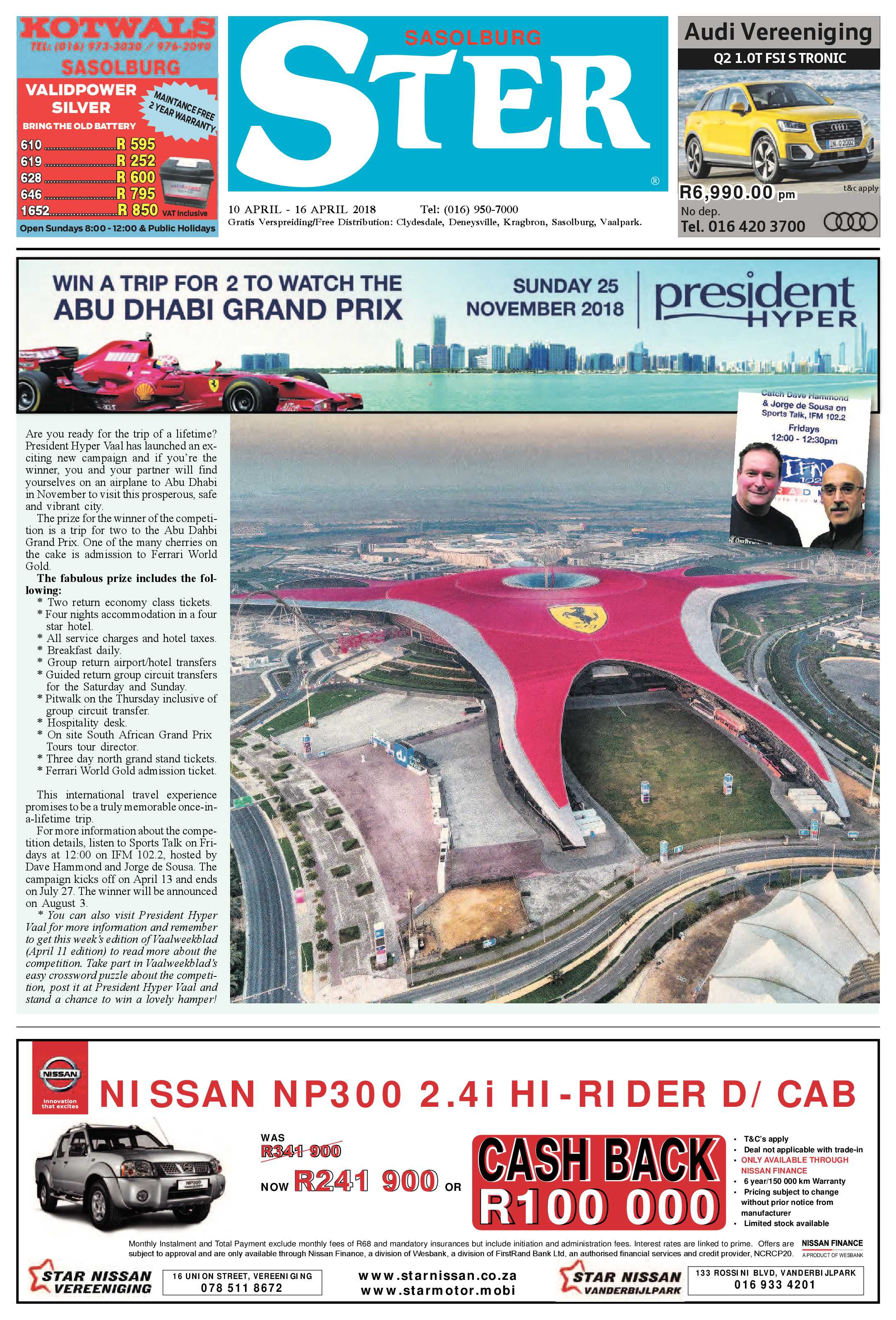 Sasolburg Ster 10 – 16 April 2018 page 1