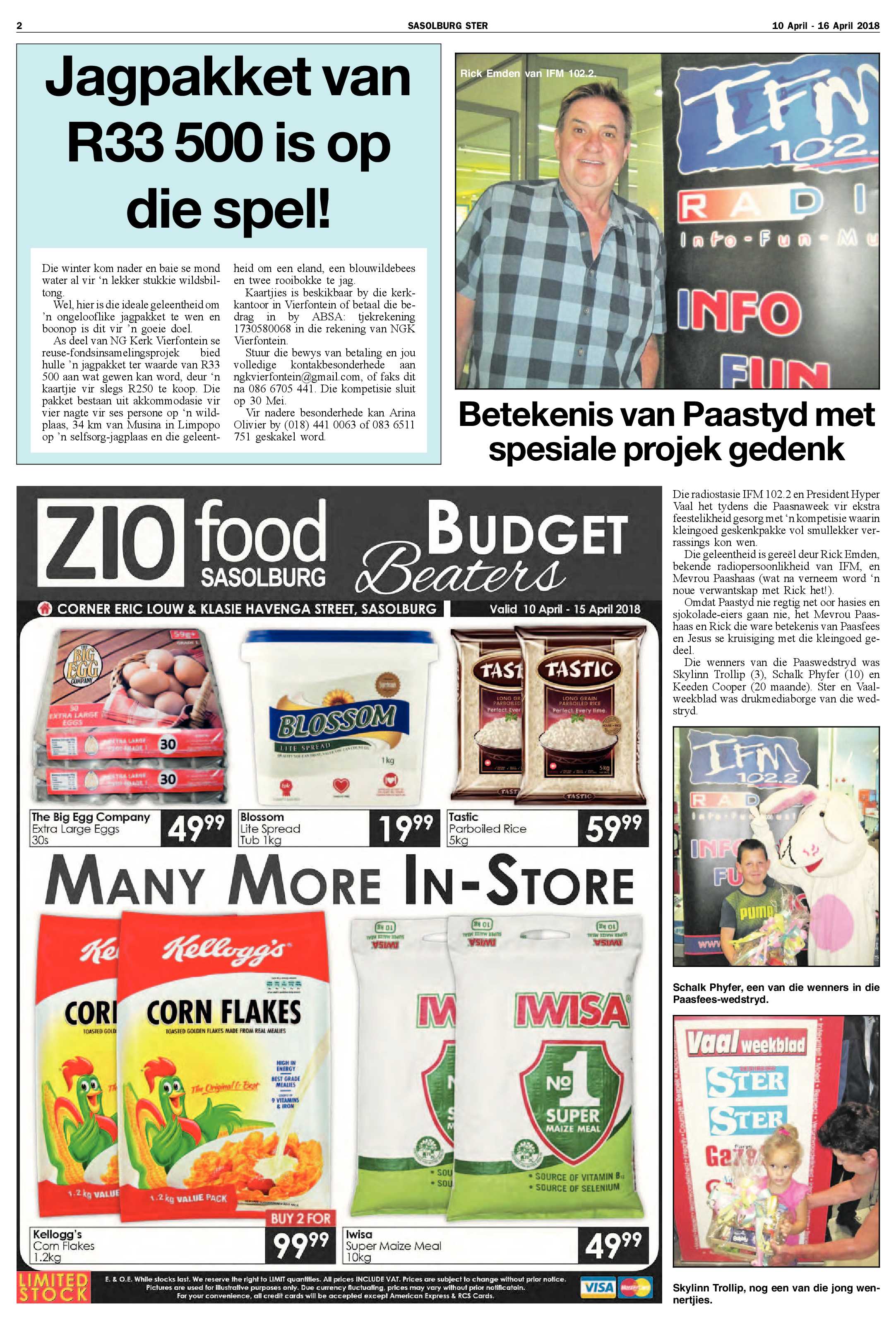 Sasolburg Ster 10 – 16 April 2018 page 2