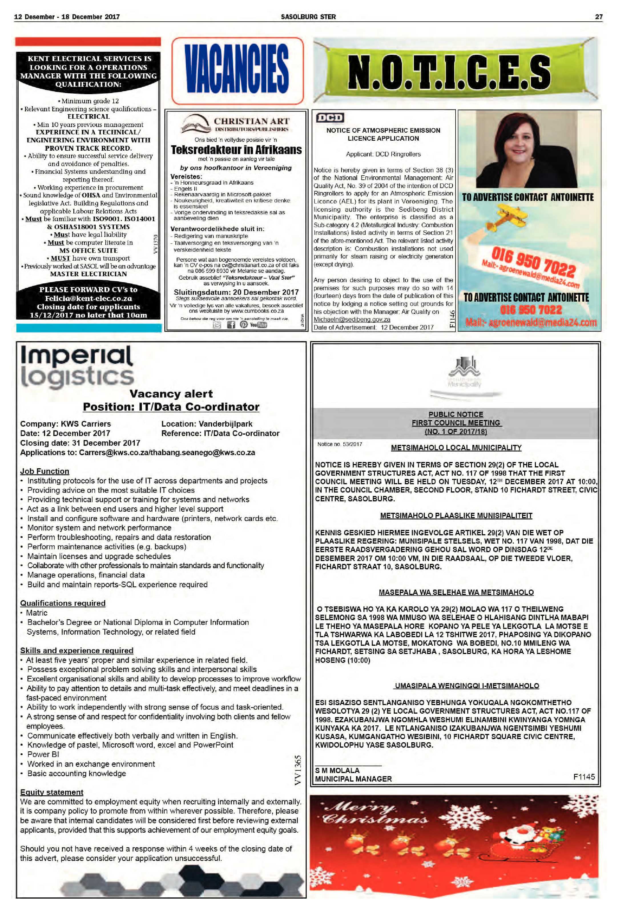 Sasolburg Ster 12 – 18 Desember 2017 page 27