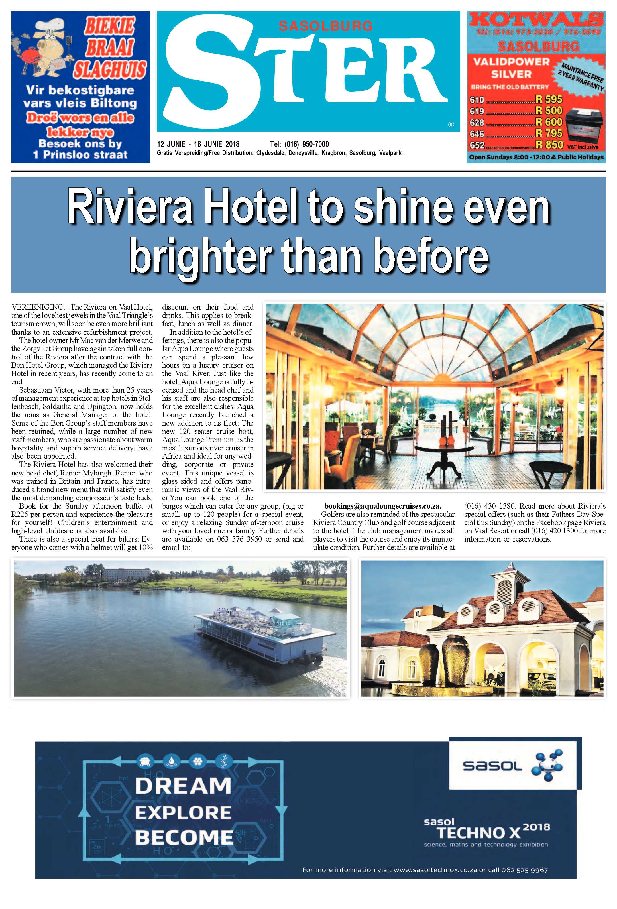 Sasolburg Ster 12 – 18 Junie 2018 page 1