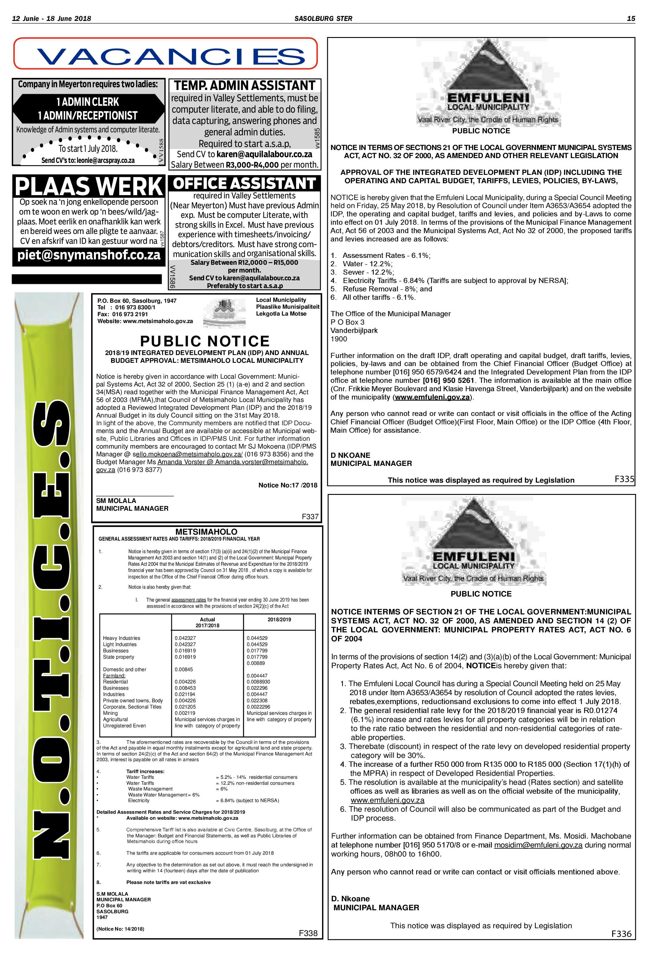 Sasolburg Ster 12 – 18 Junie 2018 page 15