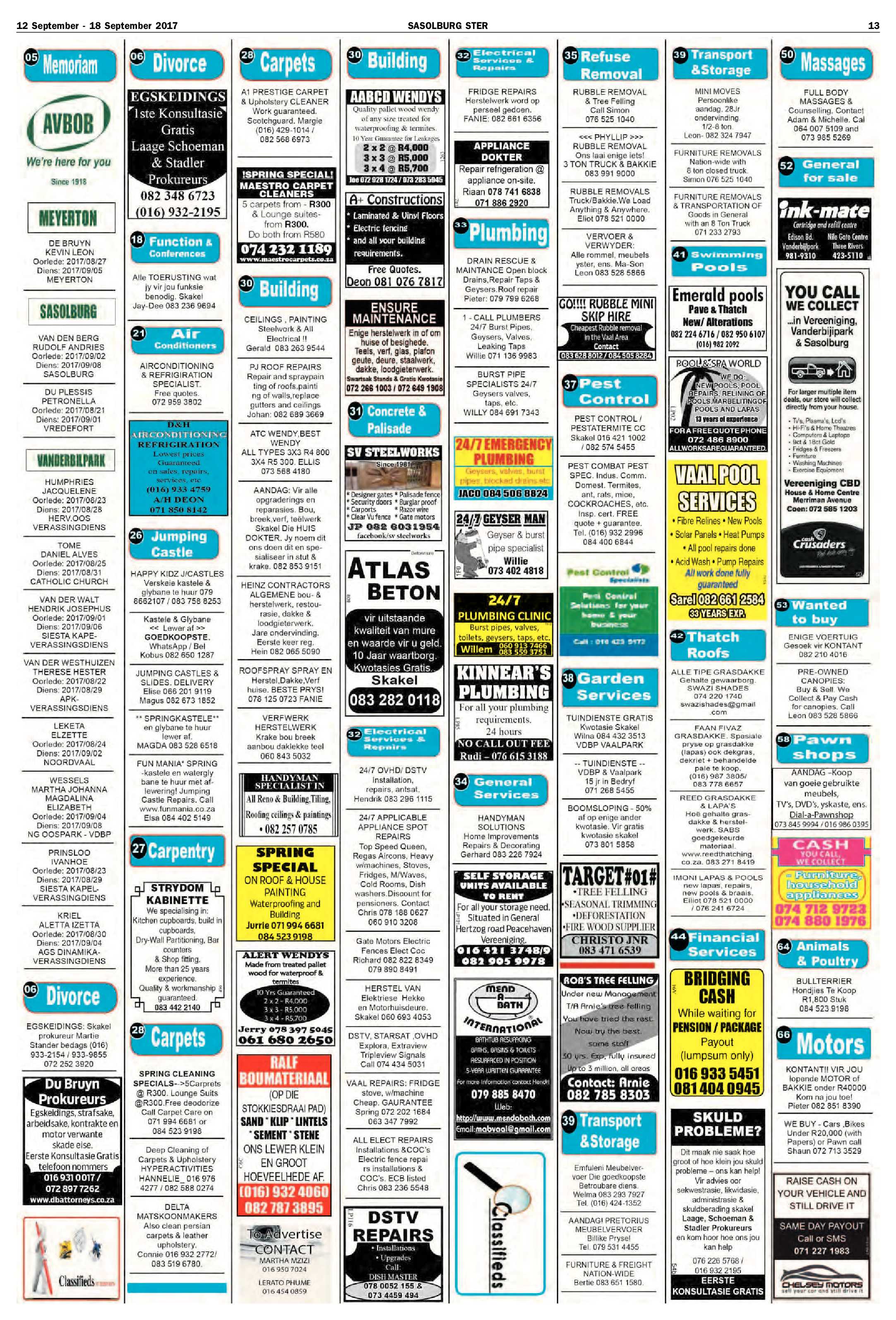 Sasolburg Ster 12 – 18 September 2017 page 13