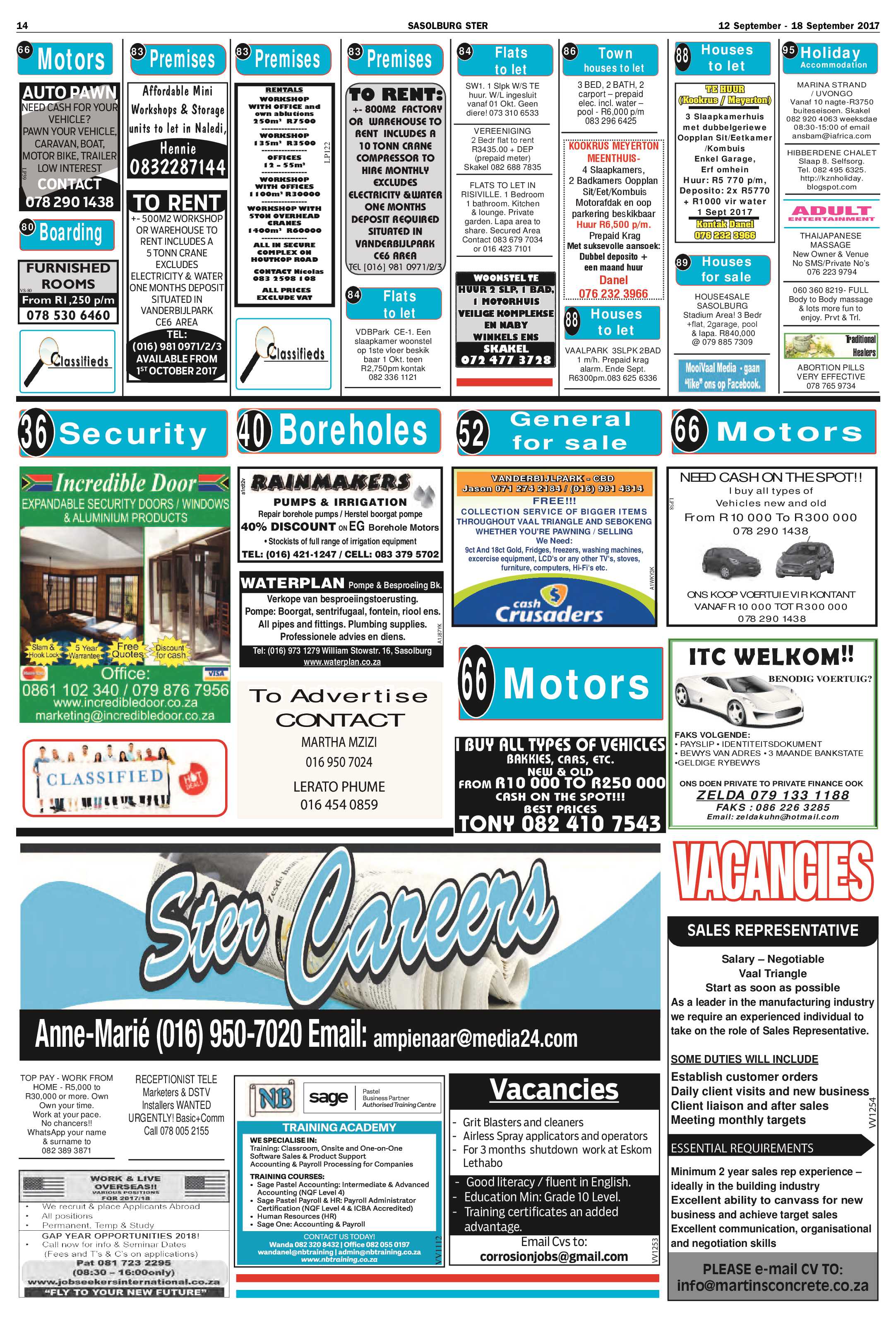 Sasolburg Ster 12 – 18 September 2017 page 14