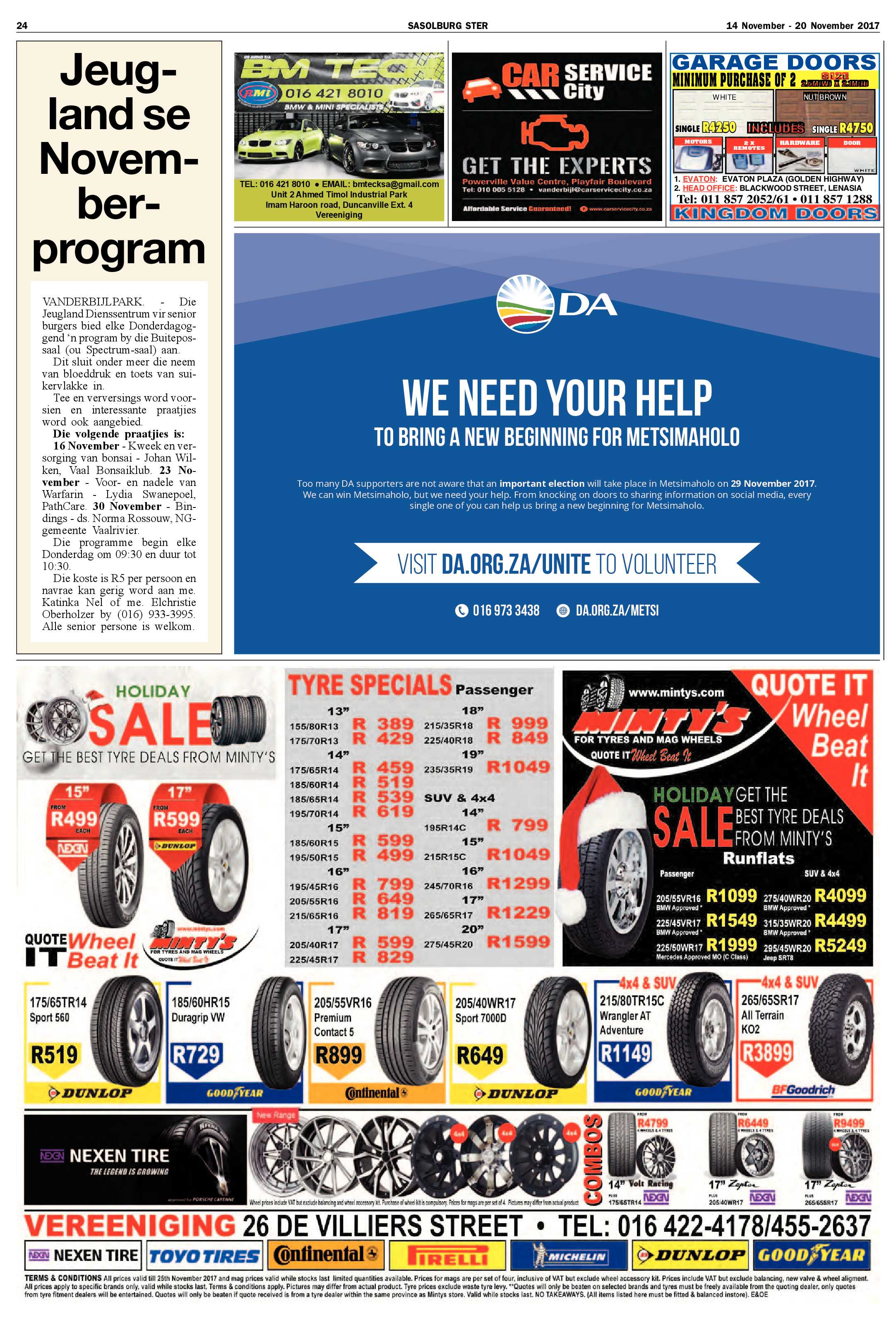 Sasolburg Ster 14 – 20 November 2017 page 24