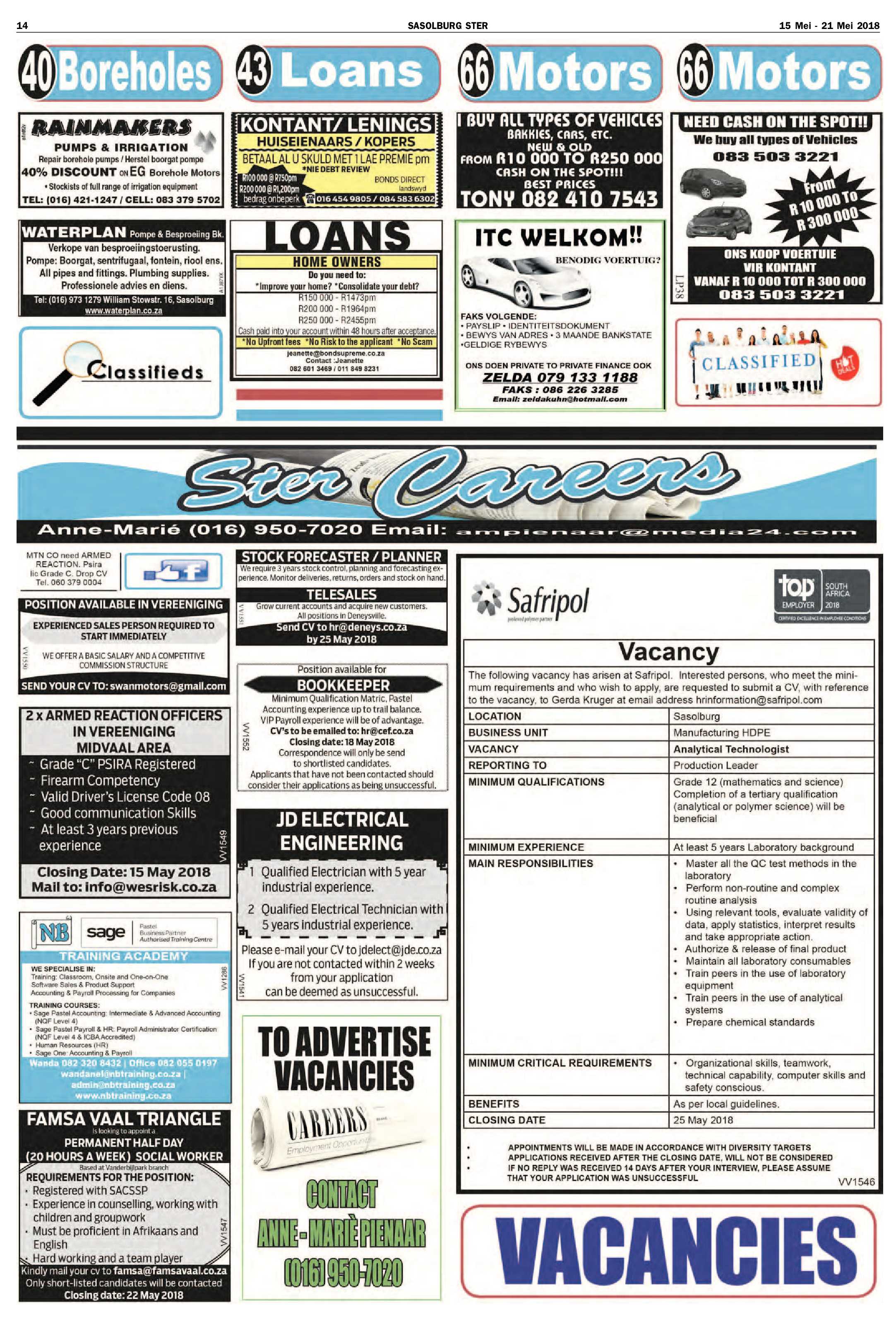 Sasolburg Ster 15 – 21 Mei 2018 page 14